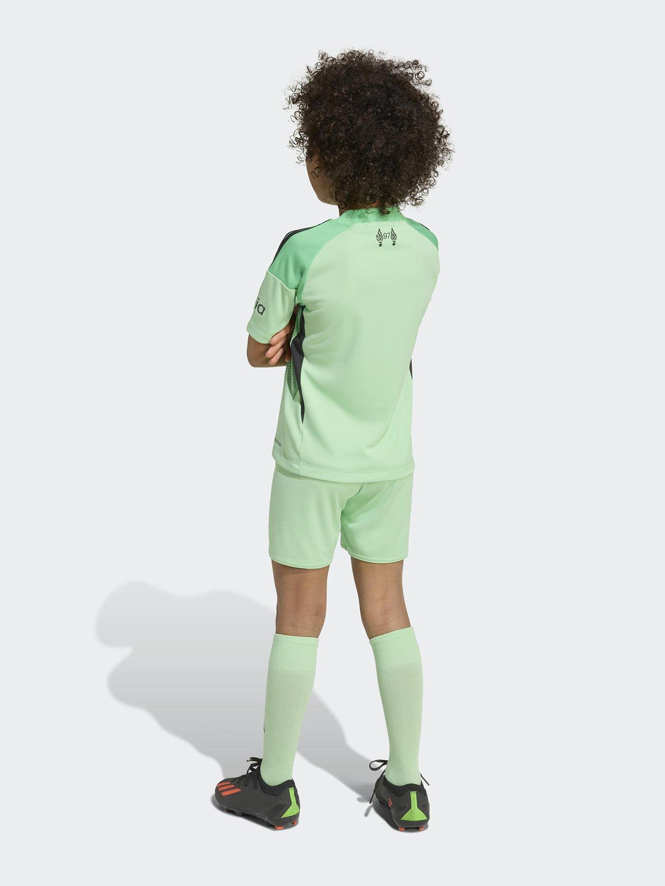 Image 3 of 5 of adidas Liverpool 25/26 Away Goal Keeper Mini Kit -Green