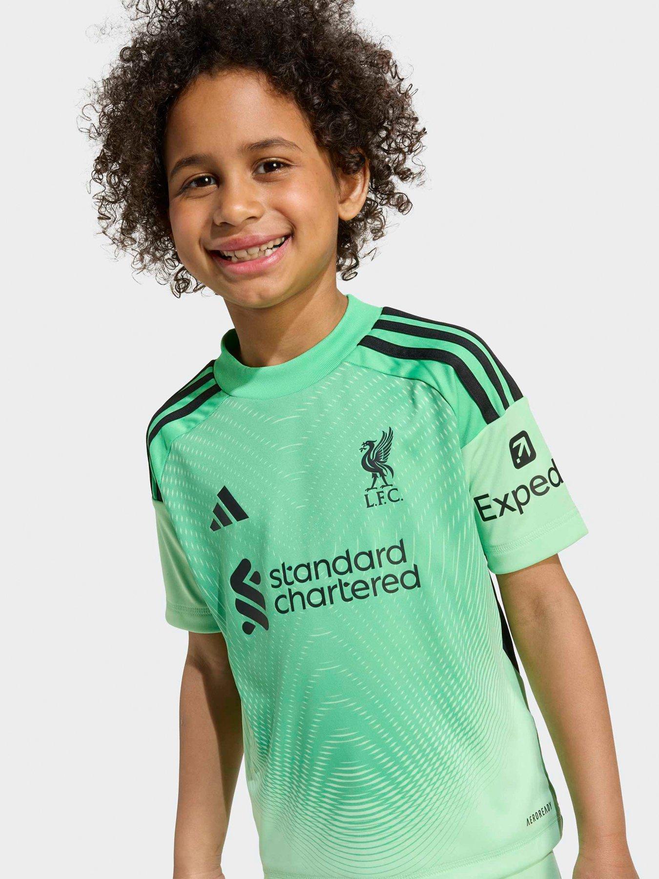 Image 4 of 5 of adidas Liverpool 25/26 Away Goal Keeper Mini Kit -Green