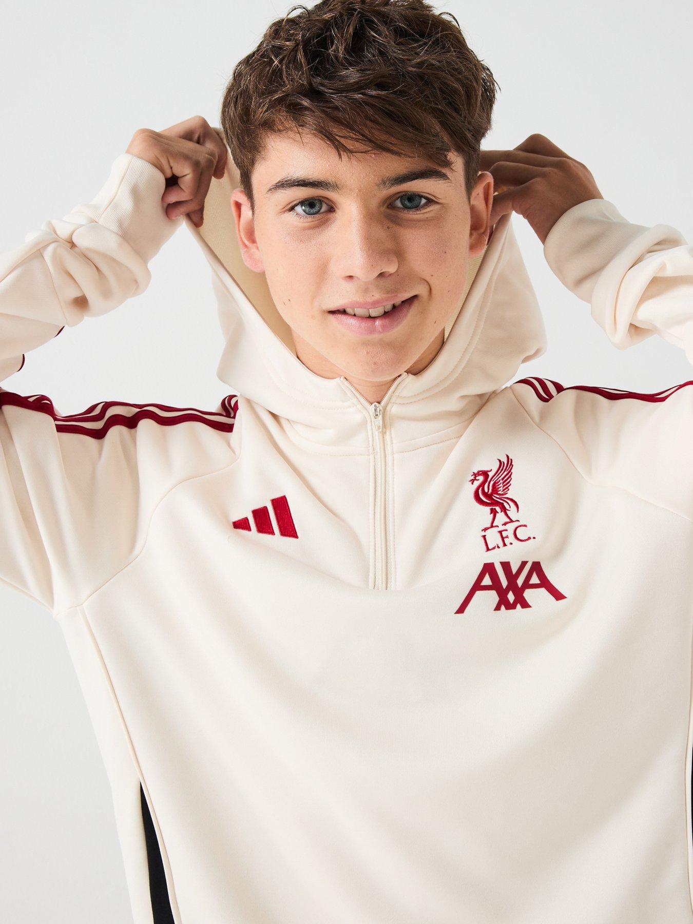 Image 4 of 6 of adidas Junior Liverpool Training Hoody - White