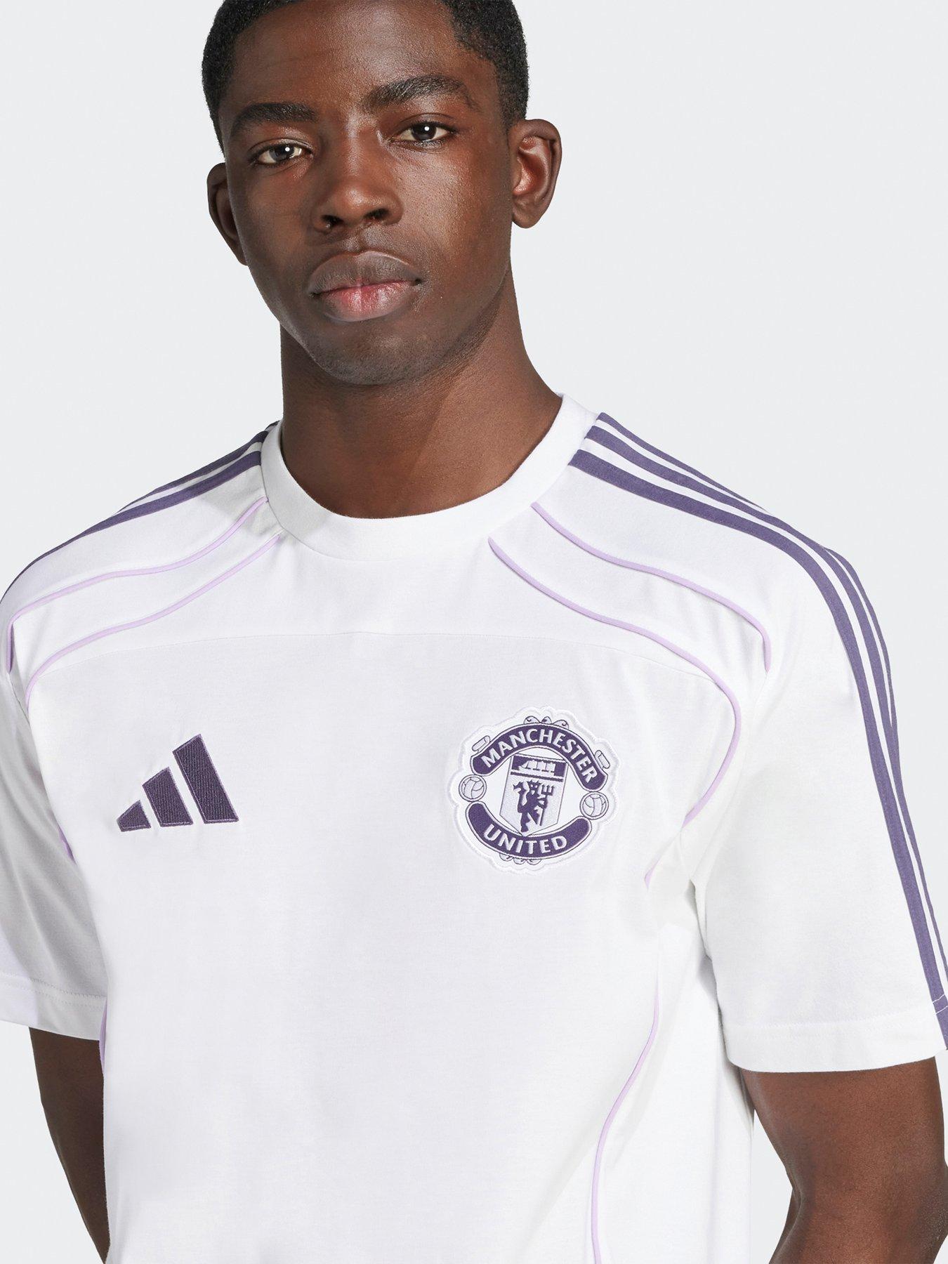 Image 4 of 5 of adidas Mens Manchester United Urban Purist T-Shirt - White