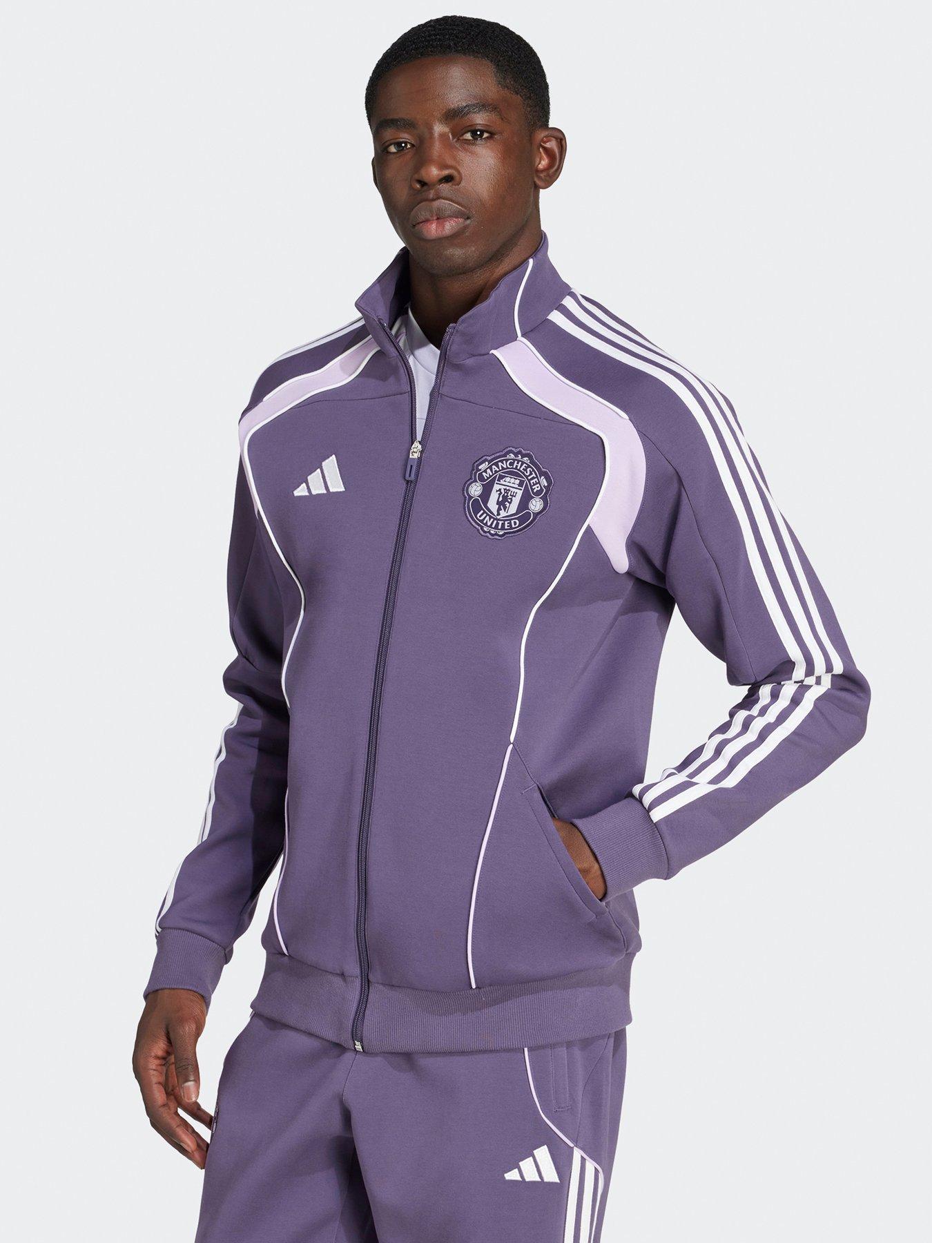 Image 1 of 5 of adidas Mens Manchester United Urban Purist Tracksuit Top - Purple