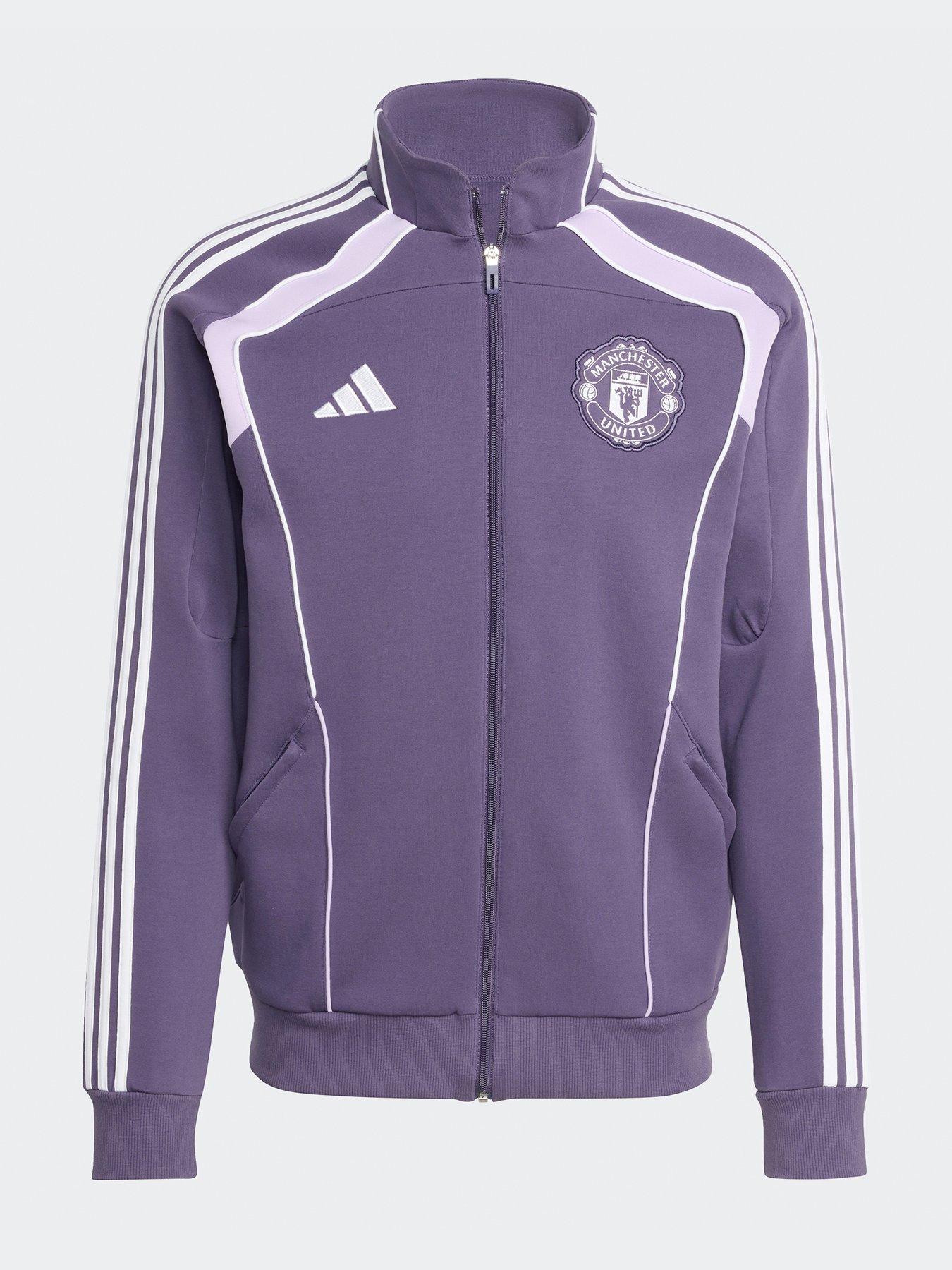 Image 5 of 5 of adidas Mens Manchester United Urban Purist Tracksuit Top - Purple
