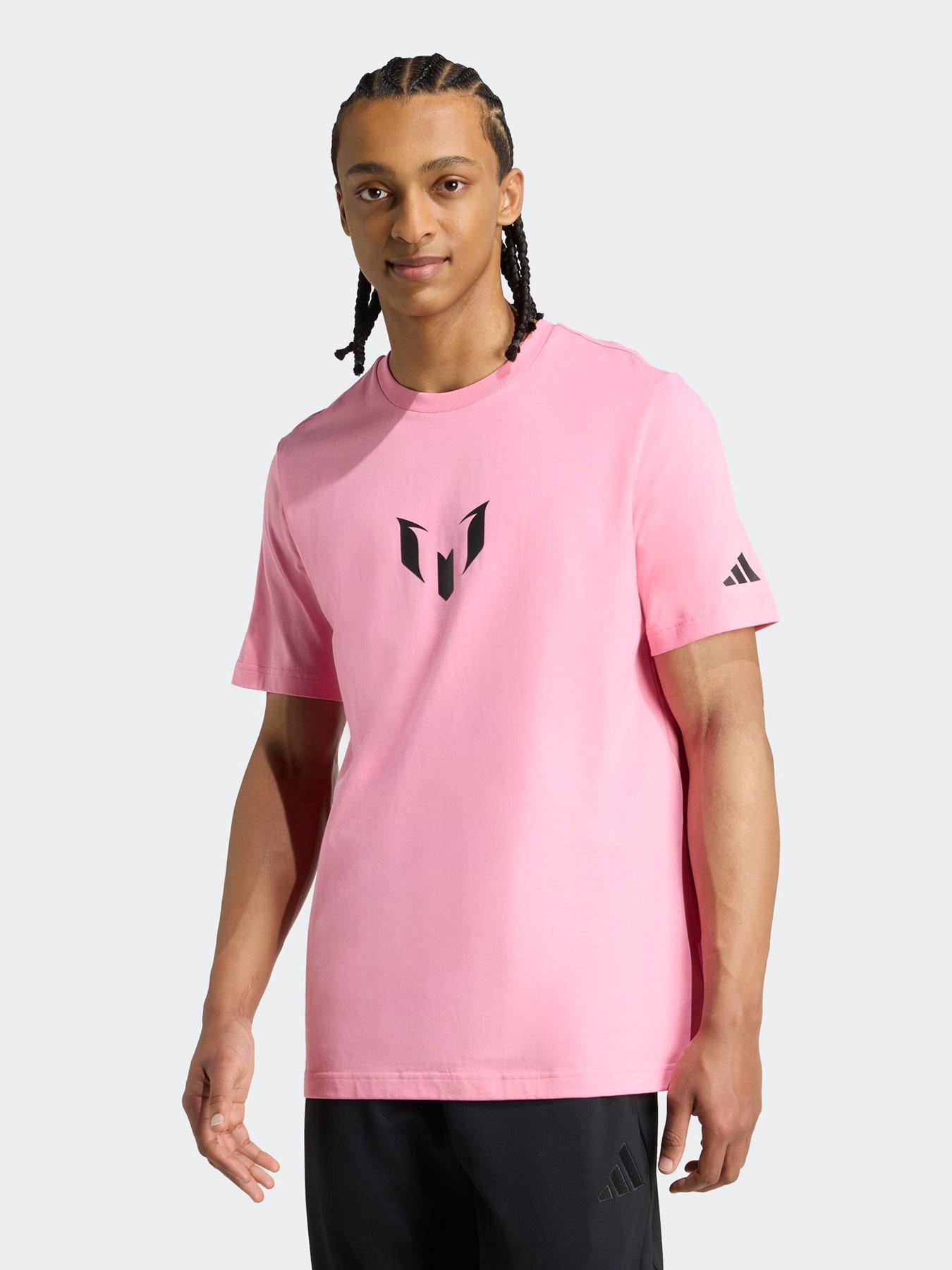 adidas Mens Messi 10 Tee- Pink