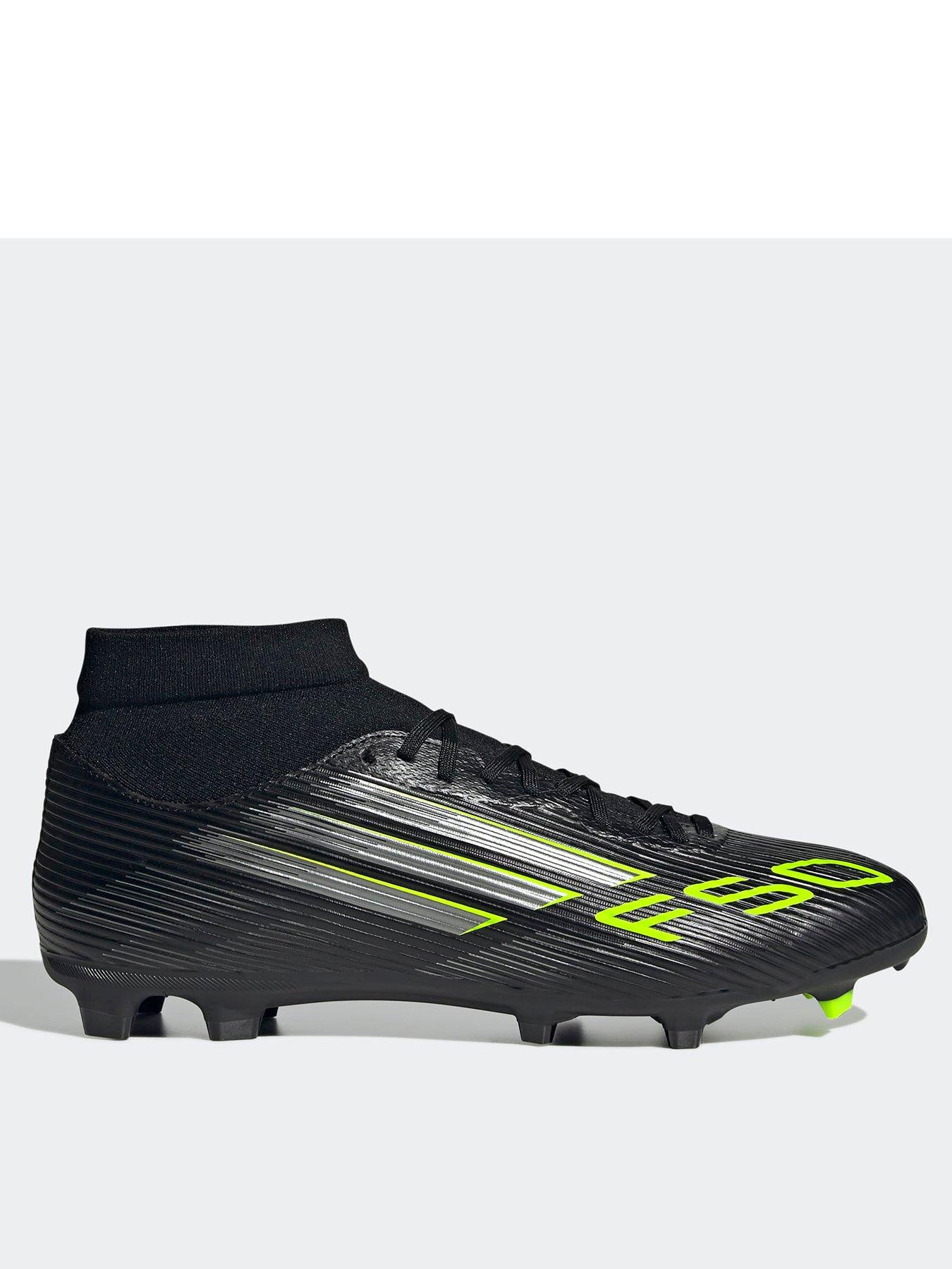 Image 1 of 6 of adidas Mens F50 League Mid Firm Ground Football Boot - Black