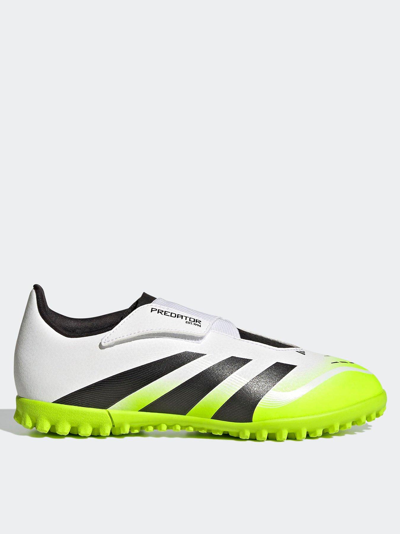 adidas Junior Predator Club Velcro Hook and Loop Football Boots - White
