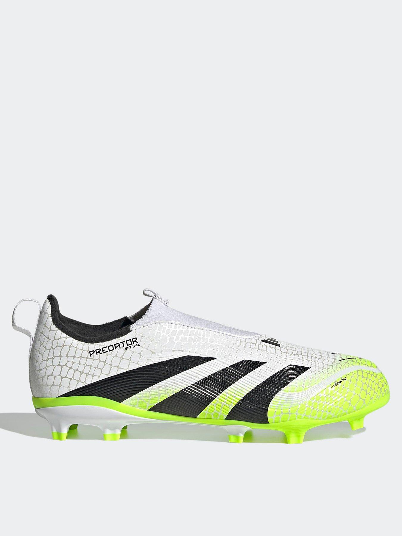 adidas Junior Predator League Laceless Firm Ground Football Boots - White
