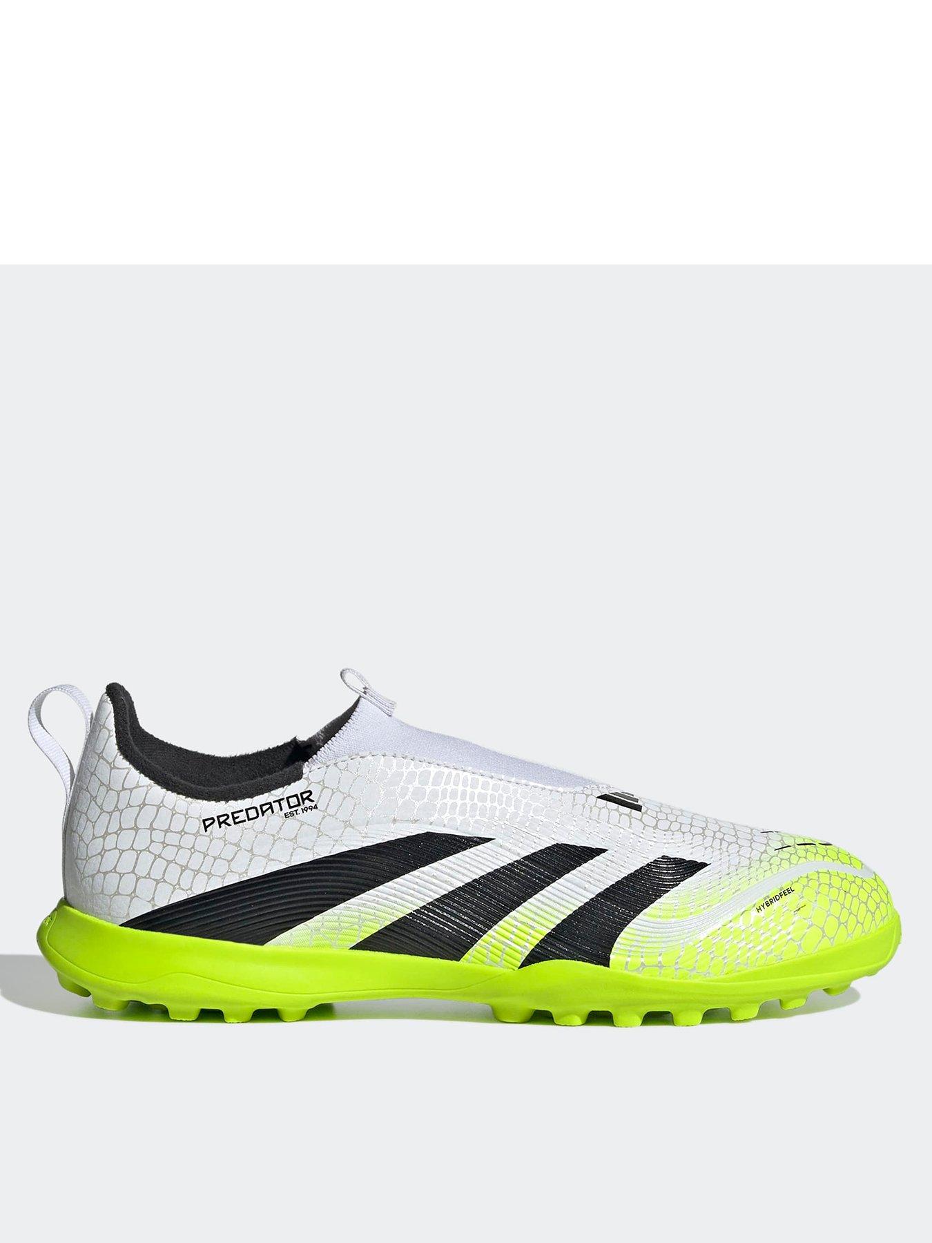 Image 1 of 6 of adidas Junior Predator League Laceless Astro Turf Football Boots - White