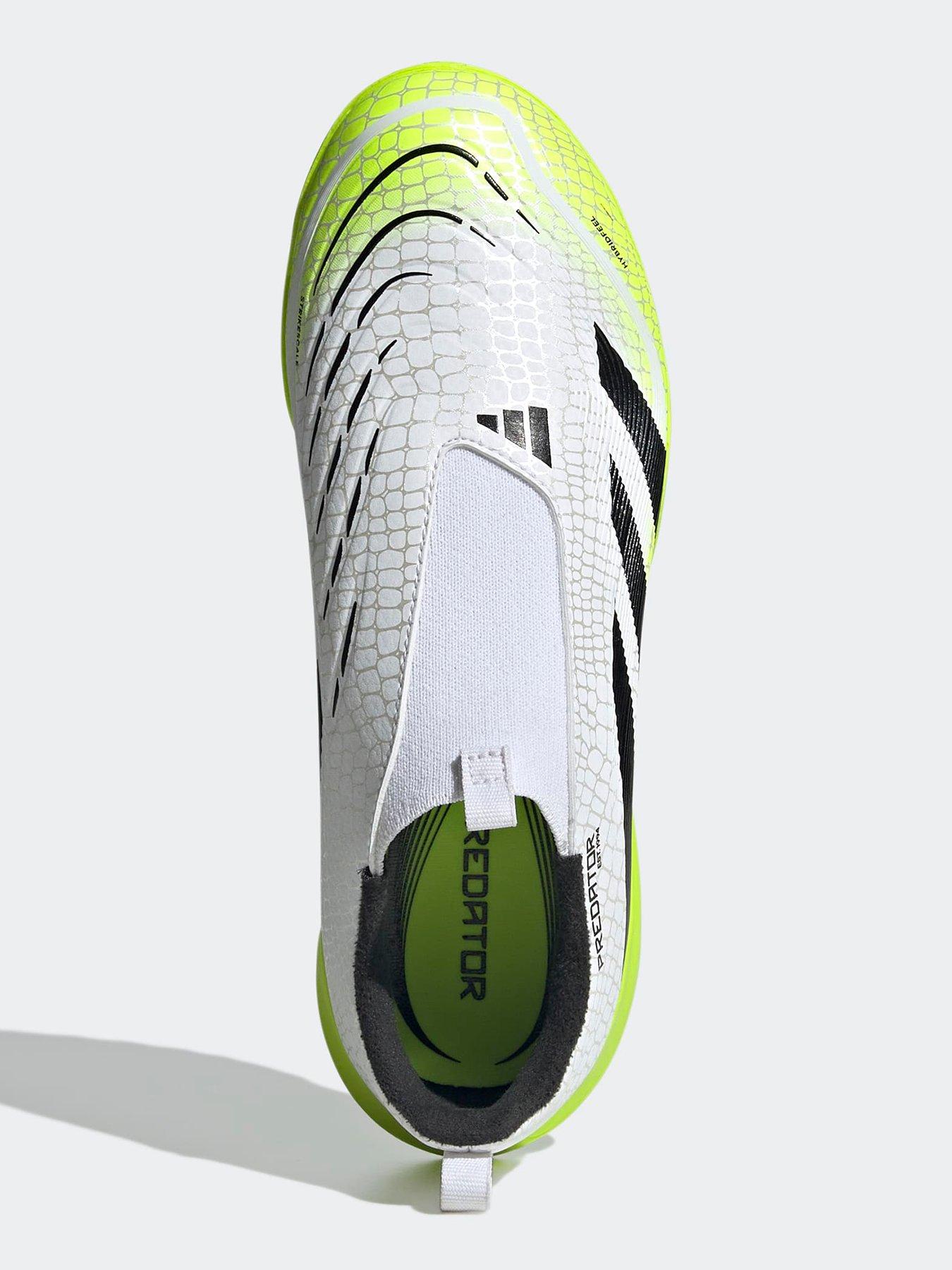 Image 4 of 6 of adidas Junior Predator League Laceless Astro Turf Football Boots - White