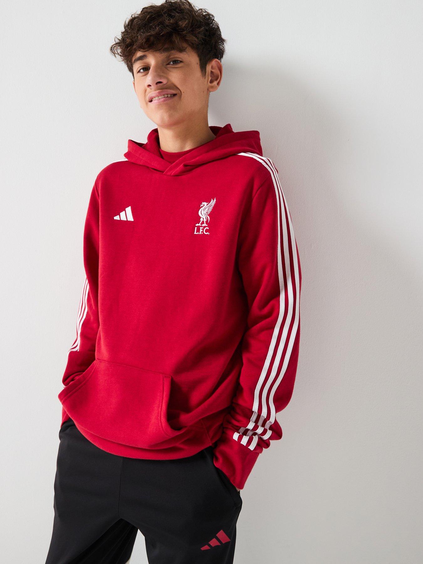 Image 1 of 6 of adidas Liverpool DNA Junior Hoody -Red