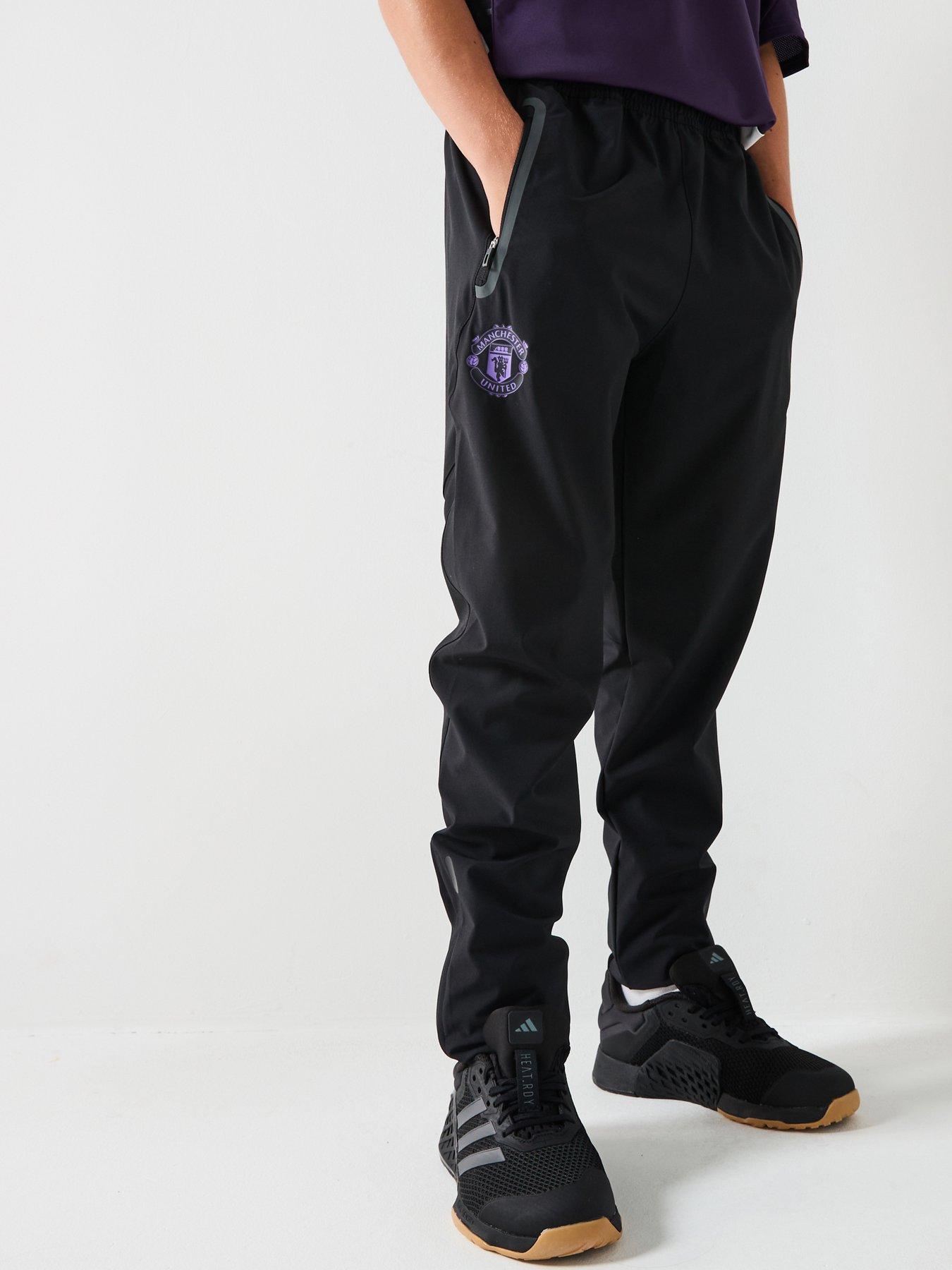 Image 1 of 6 of adidas Junior Manchester United Vis Tech Pants - Black