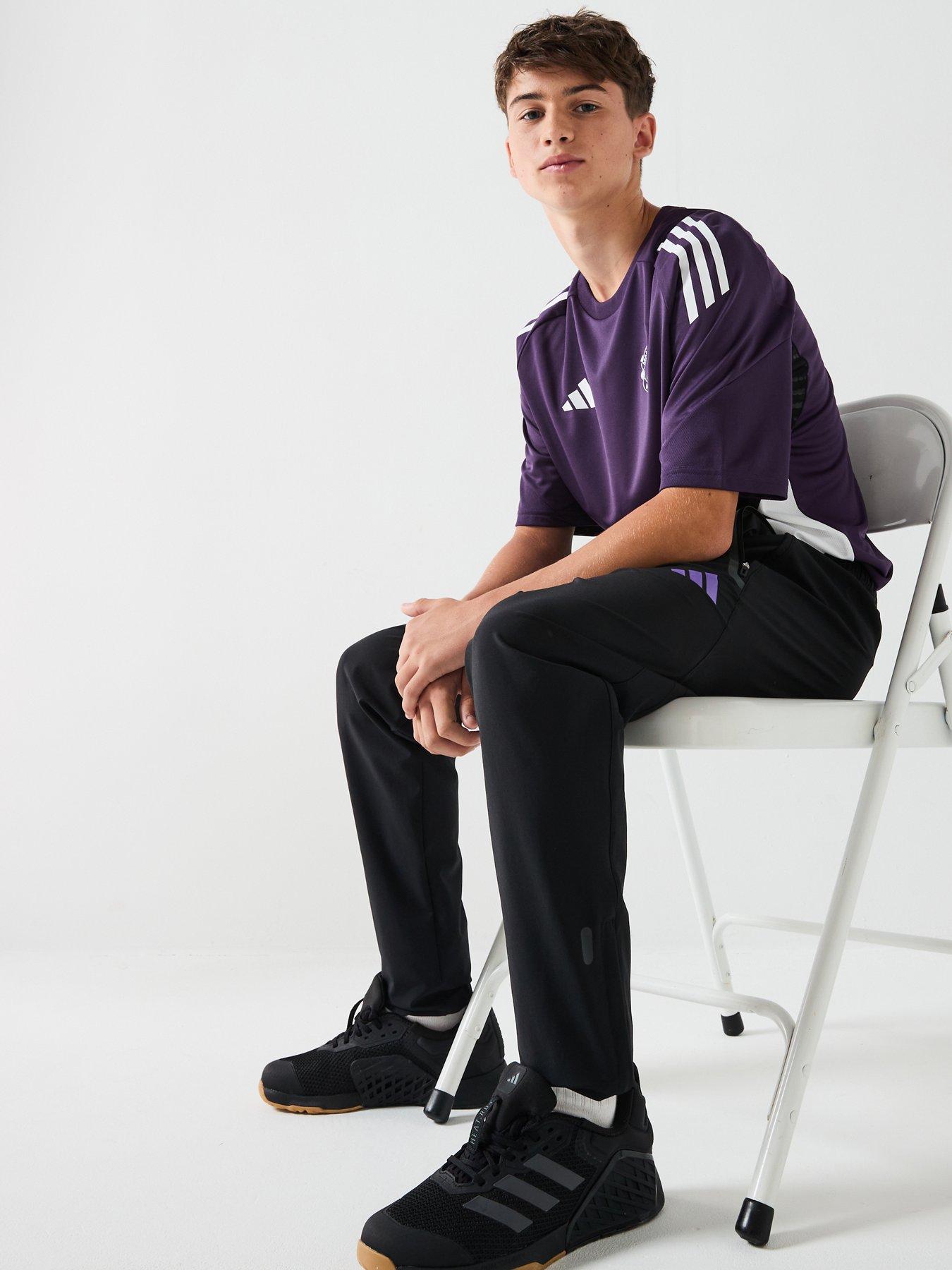 Image 5 of 6 of adidas Junior Manchester United Vis Tech Pants - Black