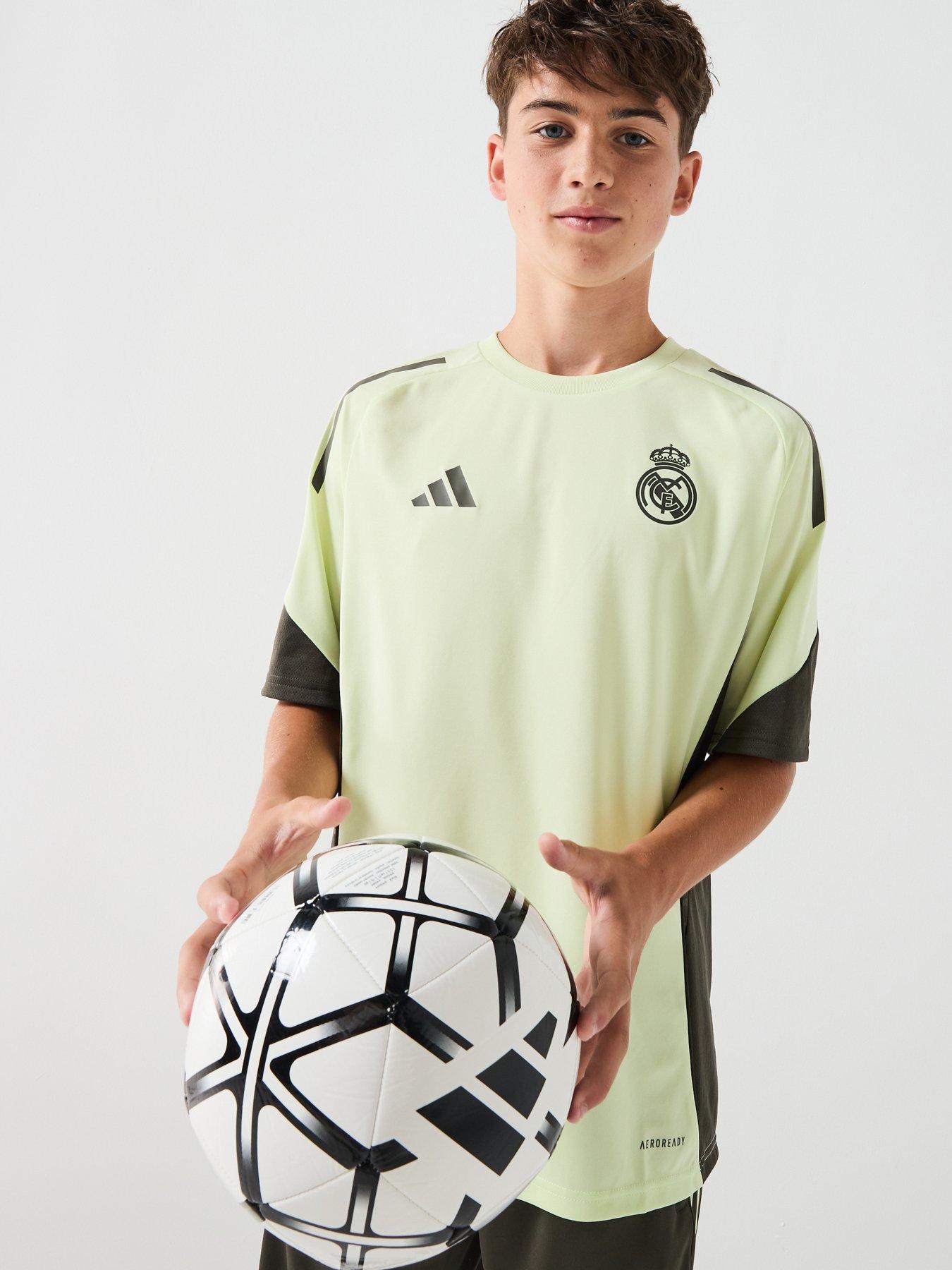 Image 1 of 6 of adidas Junior Real Madrid Training Jersey - Lime