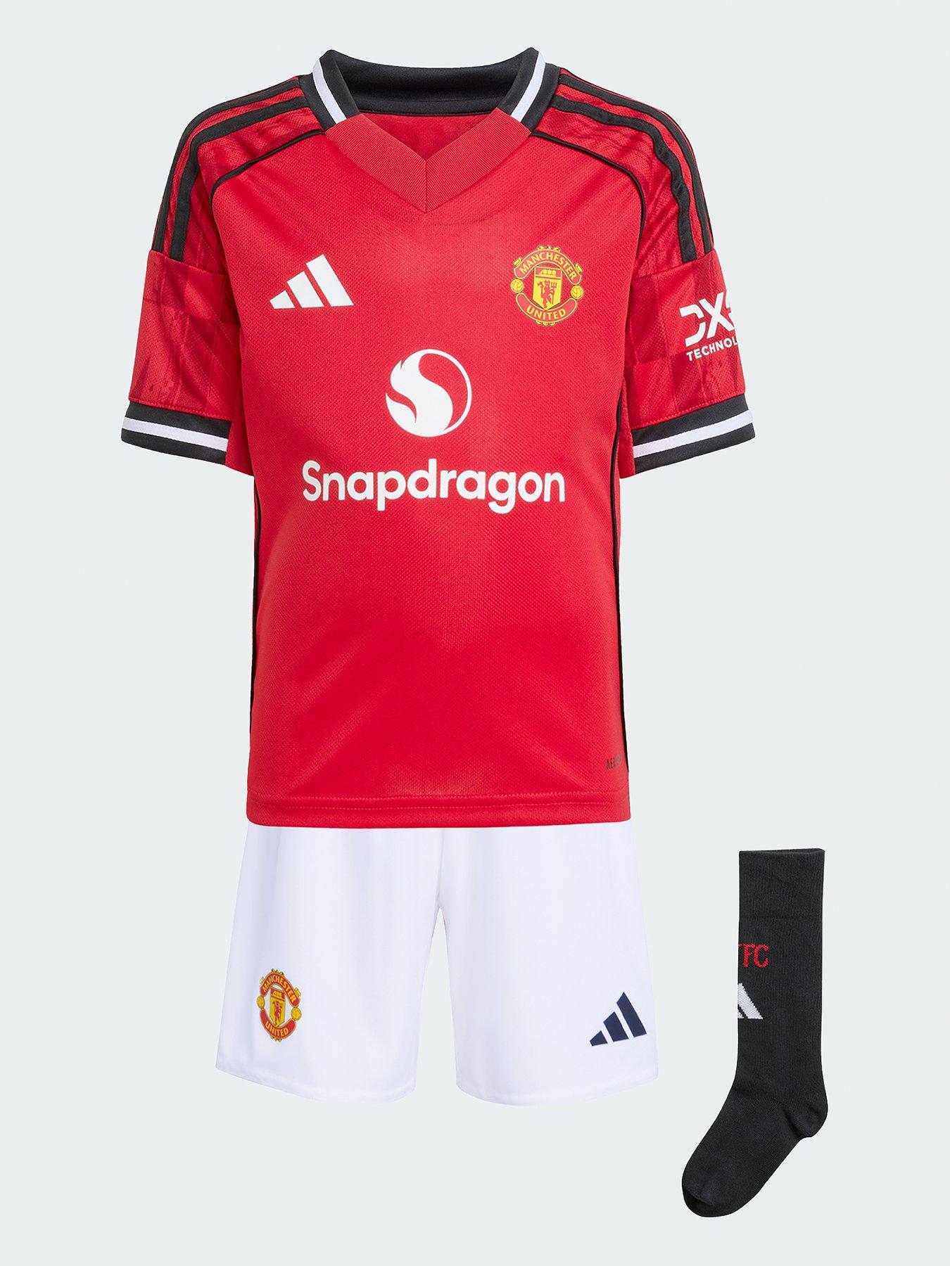 Image 1 of 4 of adidas Manchester United Mini Kit 25/26 Home Full Kit - Red