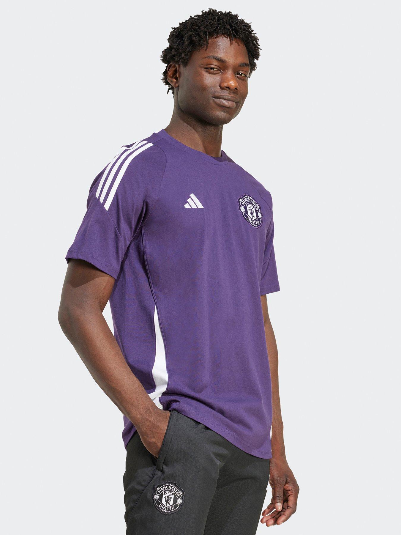 adidas Mens Manchester United Training Tee - Purple