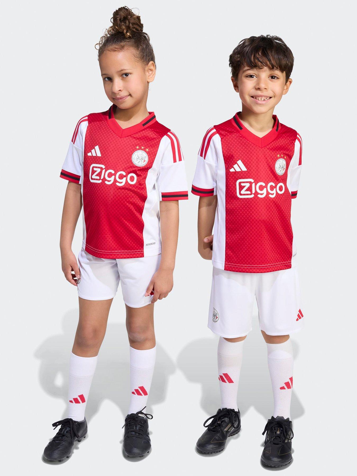 Image 1 of 3 of adidas Junior Ajax 25/26 Home Mini Kit - Red/white