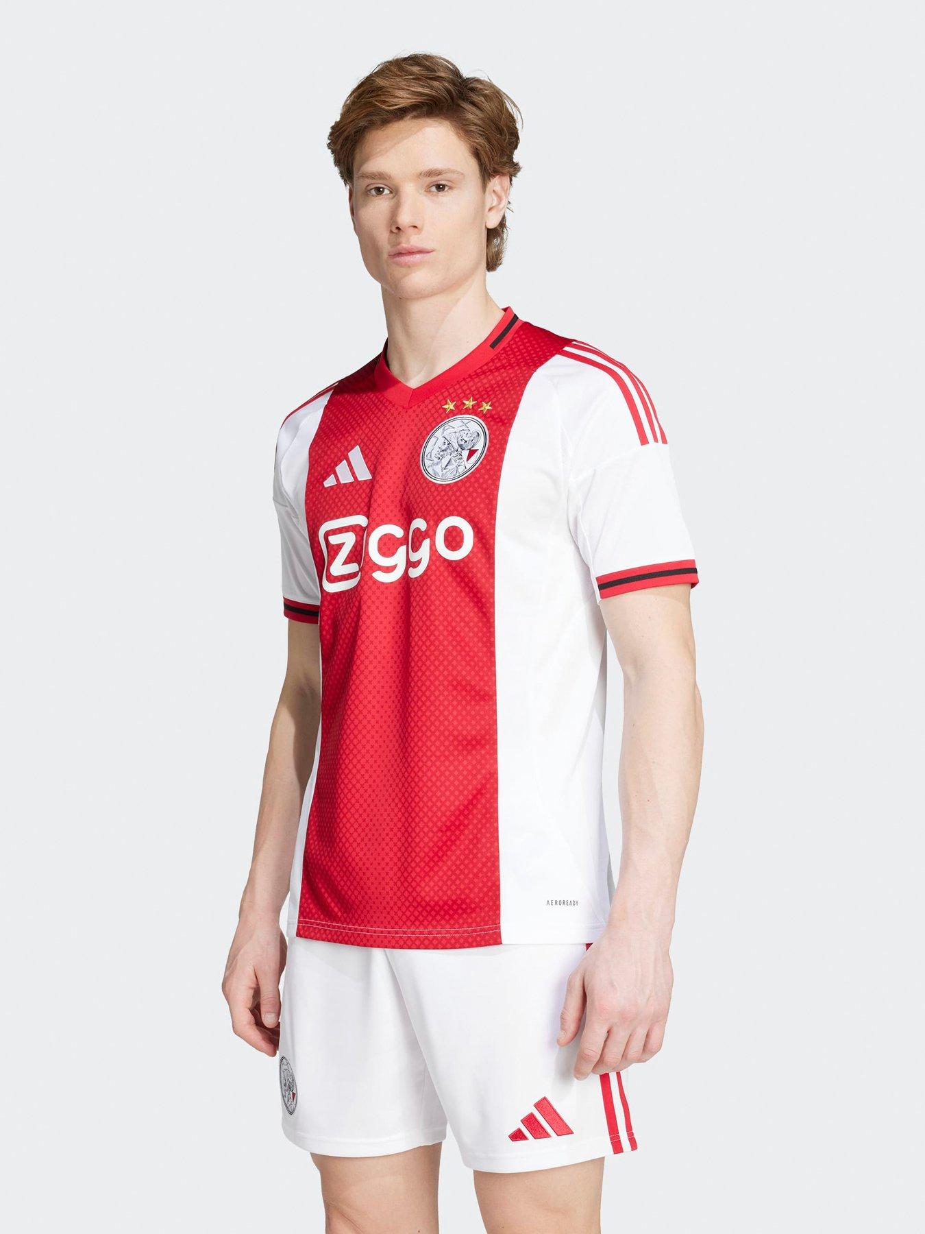 Image 1 of 3 of adidas Ajax Mens 25/26 Home Stadium Replica Shirt - White