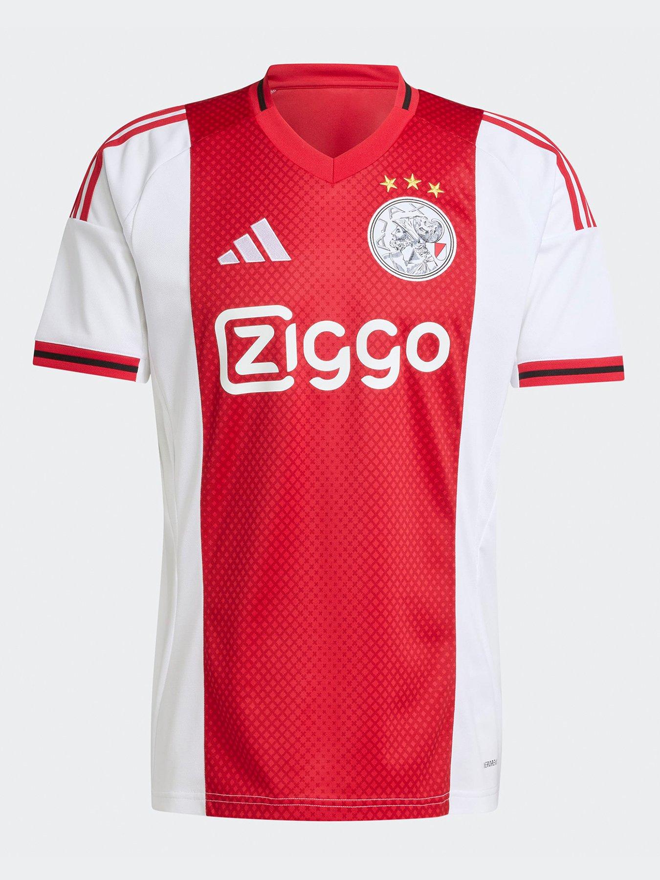 Image 2 of 3 of adidas Ajax Mens 25/26 Home Stadium Replica Shirt - White