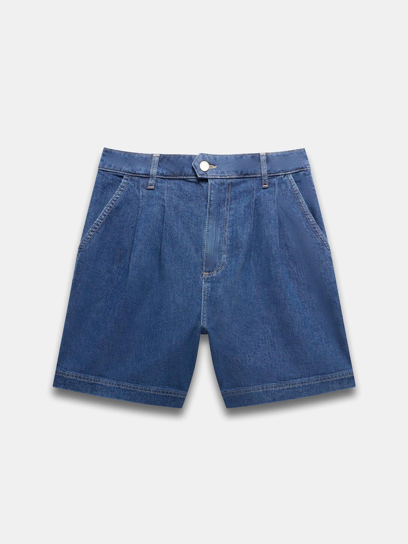 Image 5 of 6 of Mint Velvet Indigo Pleat Short - Blue