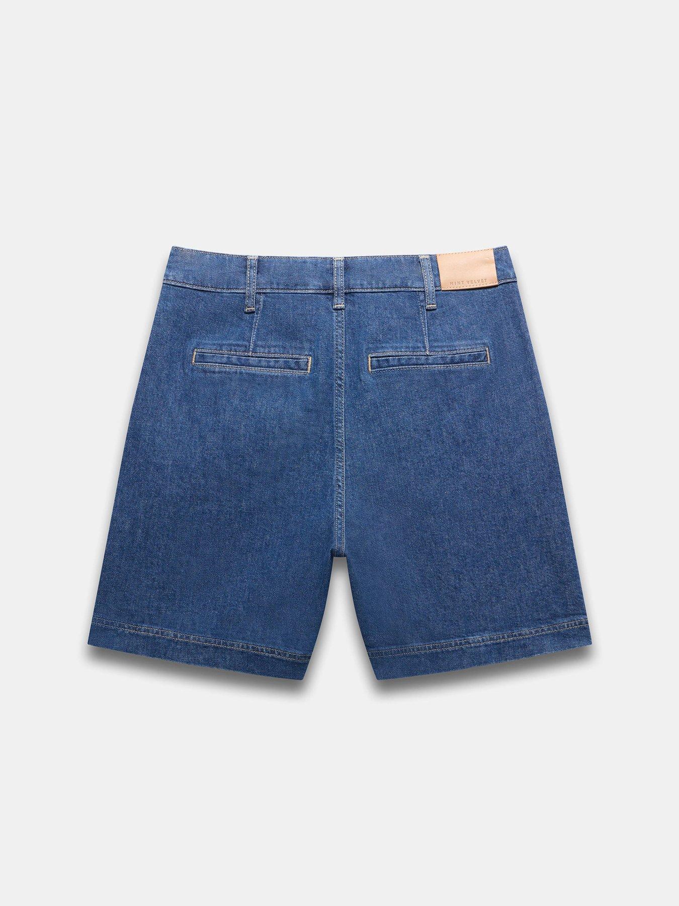 Image 6 of 6 of Mint Velvet Indigo Pleat Short - Blue