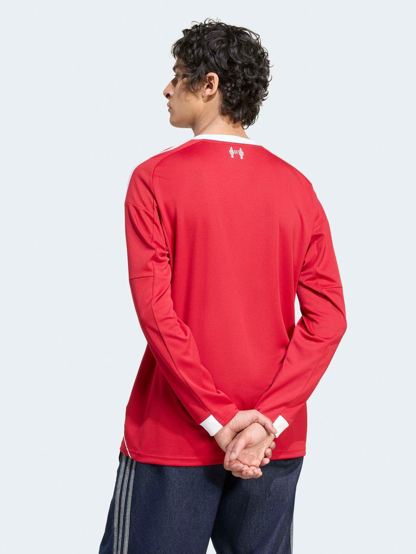 Image 2 of 5 of adidas Liverpool Men's 25/26 Home Long Sleeve Stadium Replica Shirt -&nbsp;Red