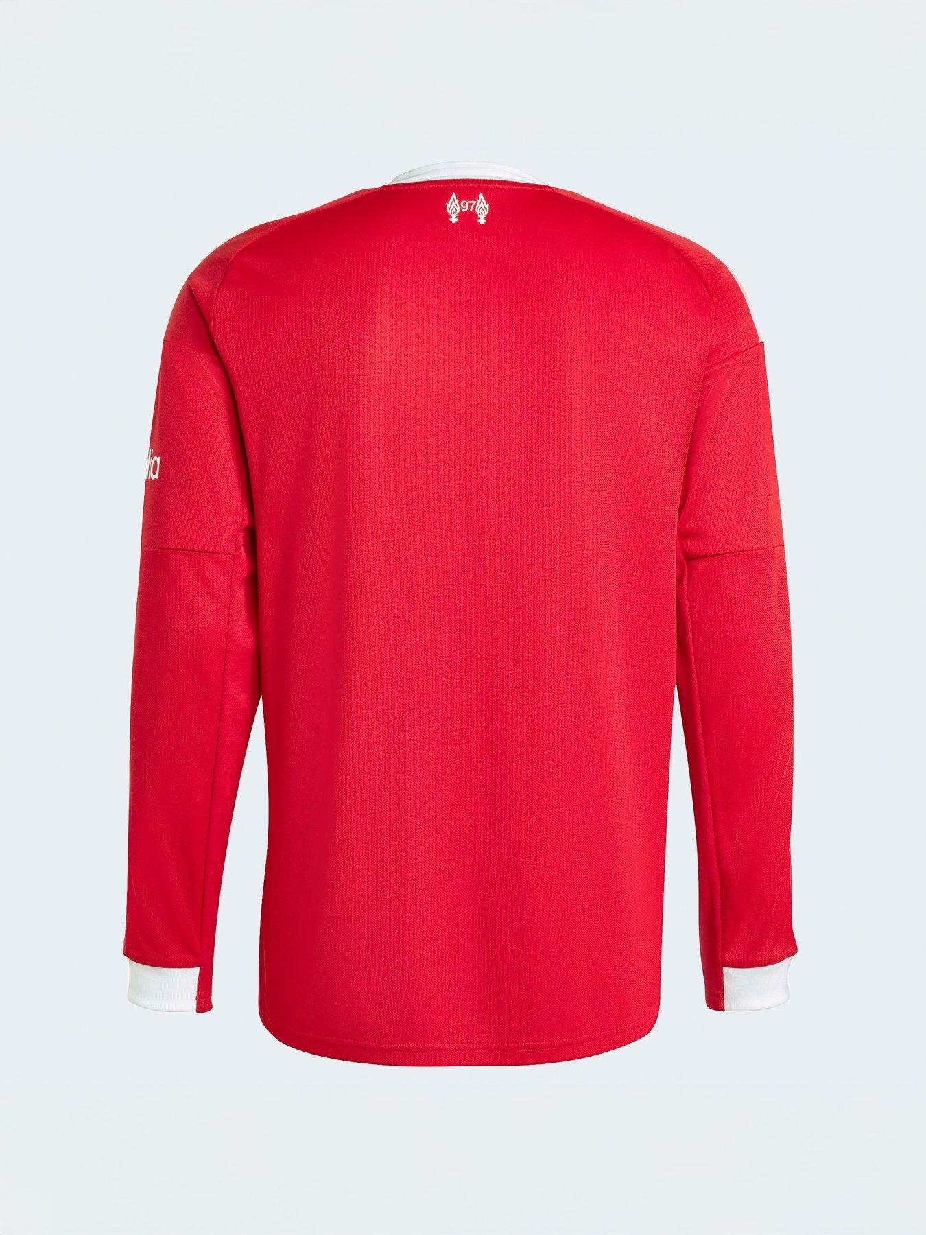 Image 3 of 5 of adidas Liverpool Men's 25/26 Home Long Sleeve Stadium Replica Shirt -&nbsp;Red