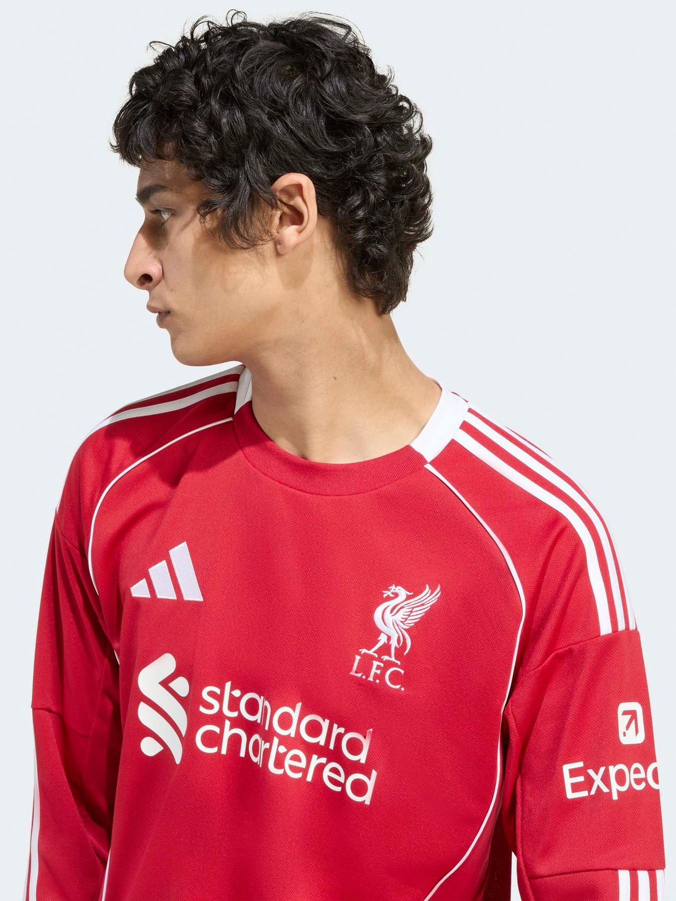 Image 4 of 5 of adidas Liverpool Men's 25/26 Home Long Sleeve Stadium Replica Shirt -&nbsp;Red