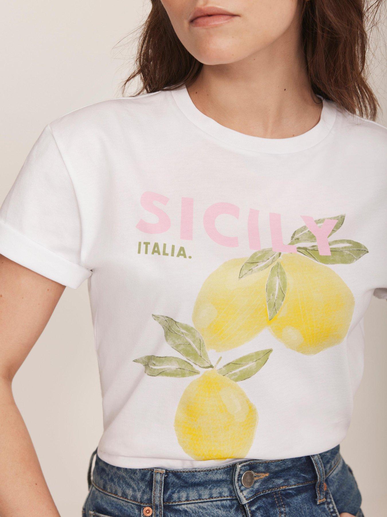 Image 3 of 6 of Mint Velvet Ivory Lemon Graphic T-Shirt - Yellow