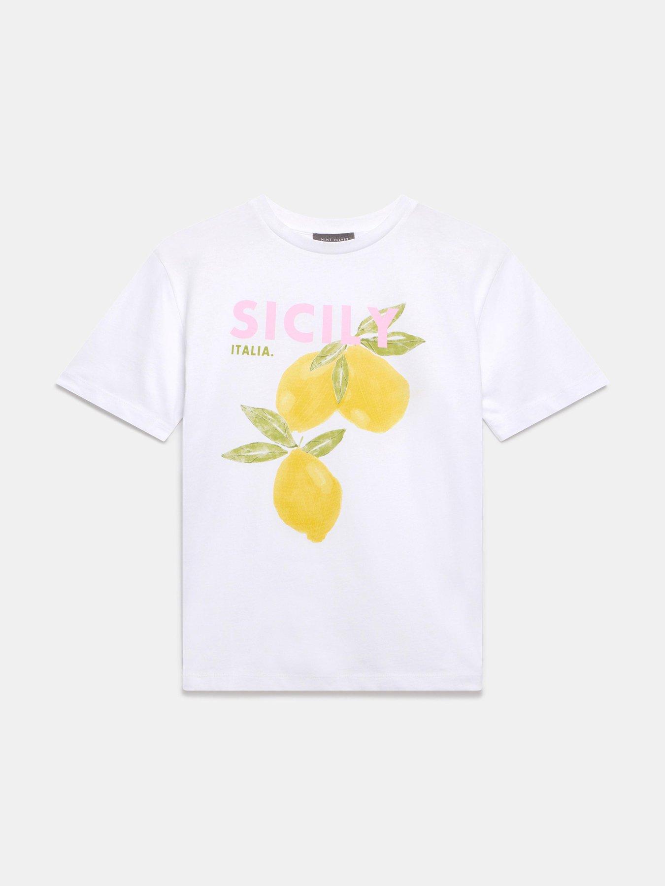 Image 5 of 6 of Mint Velvet Ivory Lemon Graphic T-Shirt - Yellow