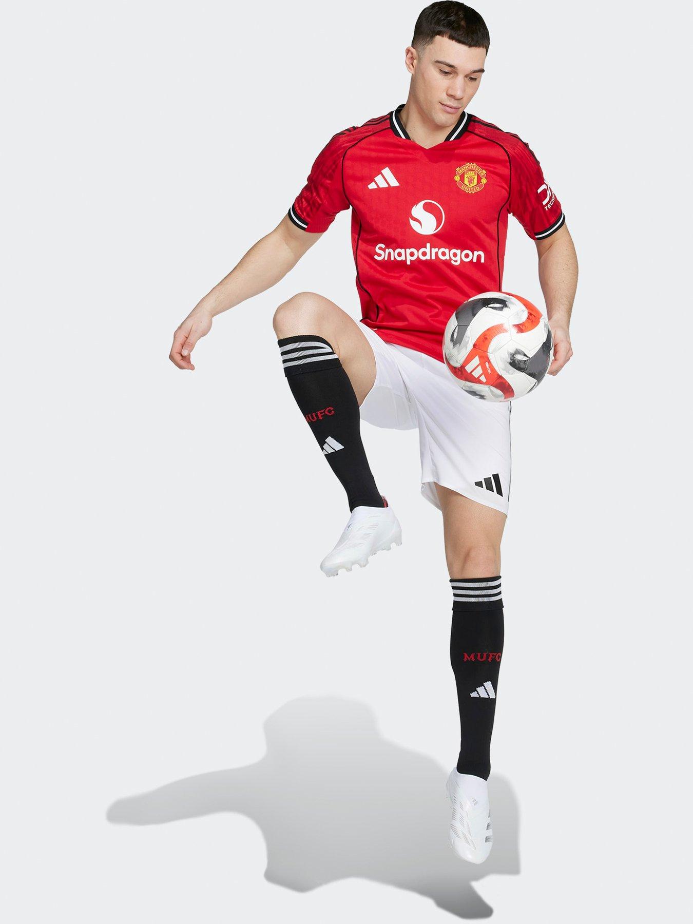 Image 4 of 6 of adidas Manchester United Mens Authentic 25/26 Home Replica Shirt - Red