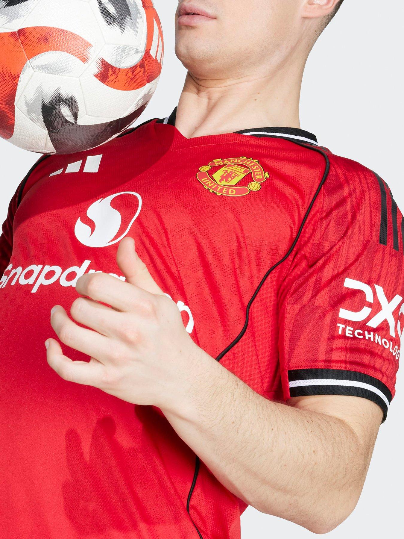 Image 5 of 6 of adidas Manchester United Mens Authentic 25/26 Home Replica Shirt - Red