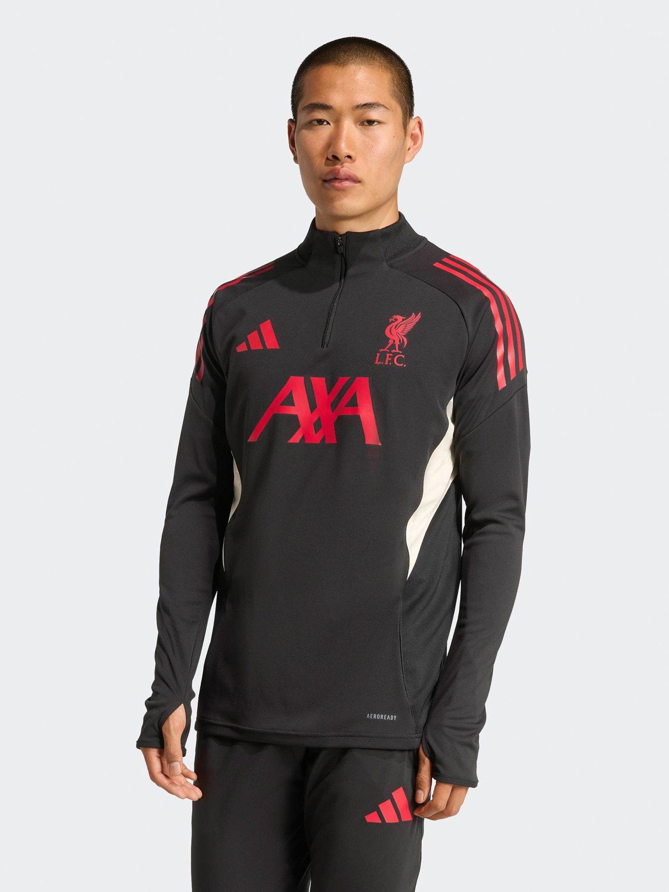 adidas Mens Liverpool Training Tracksuit Top- Black
