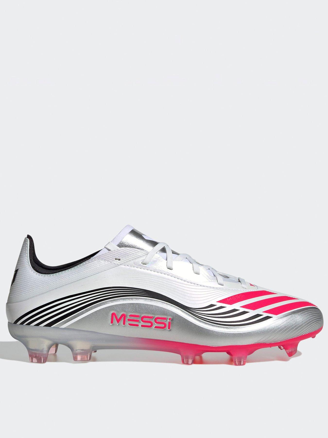 adidas Mens F50 Messi Pro Firm Ground Football Boots - White