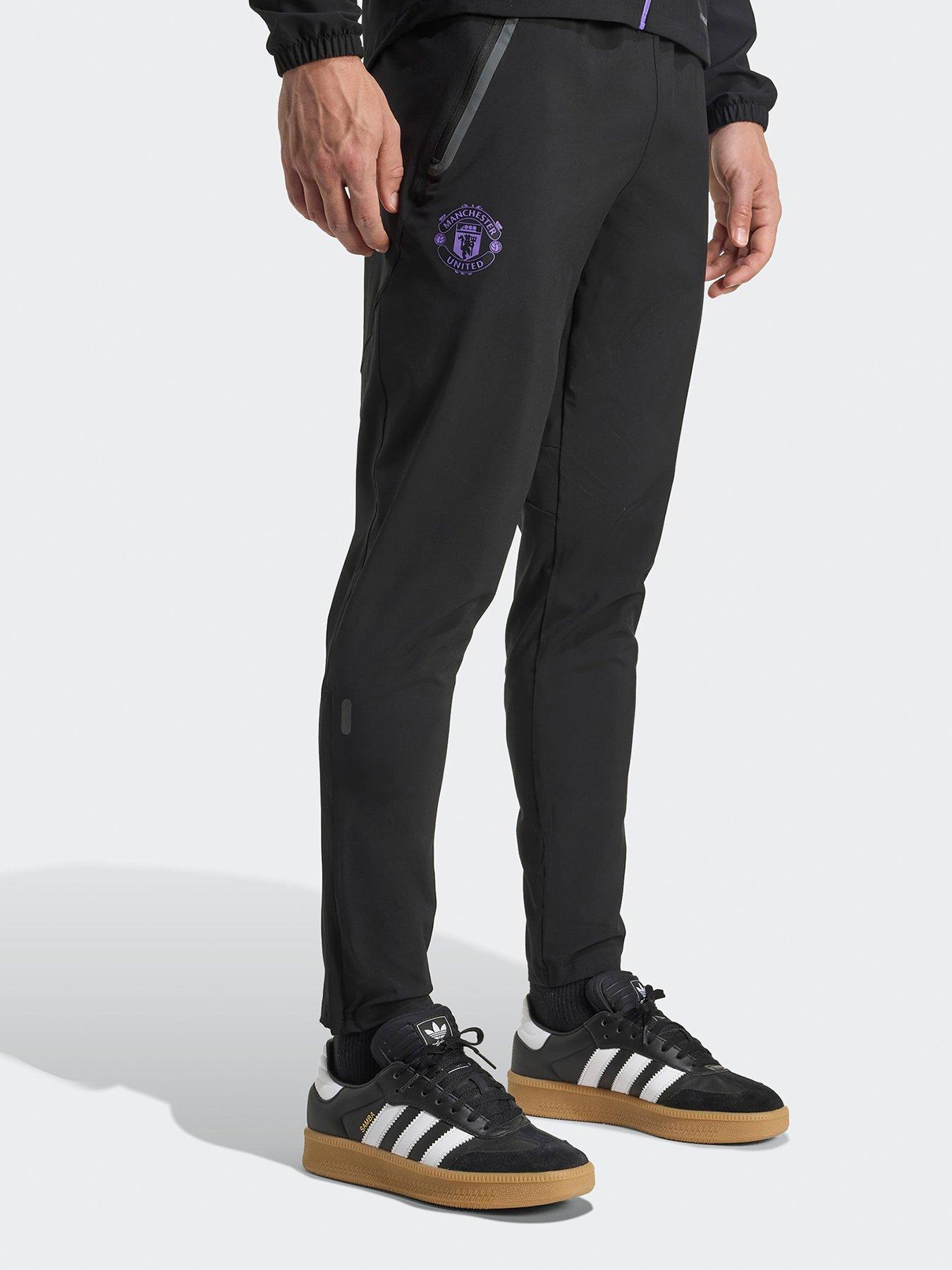 adidas Mens Manchester United Vis Tech Pants - Black