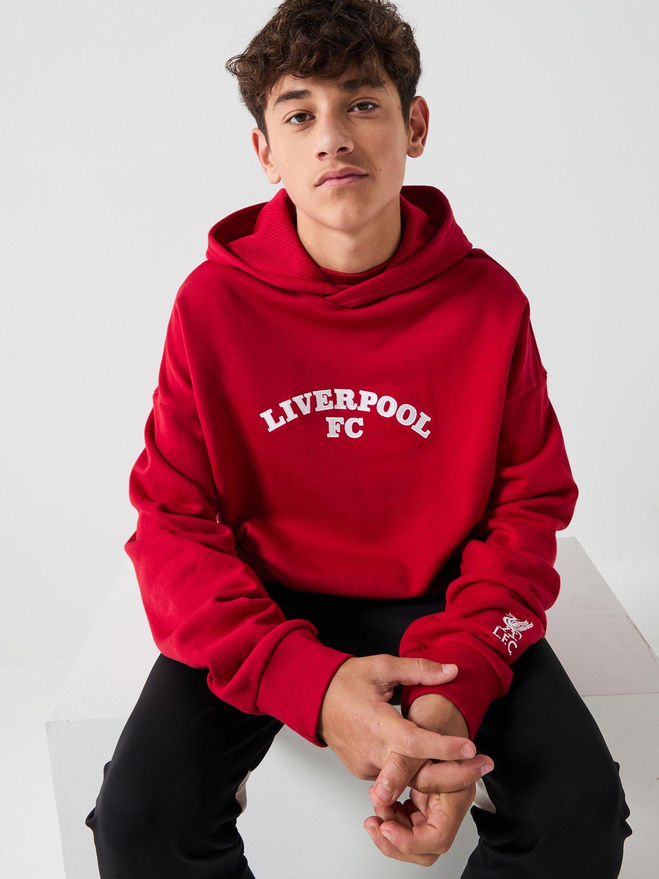 Image 1 of 6 of adidas Junior Liverpool USA Hoody -Red