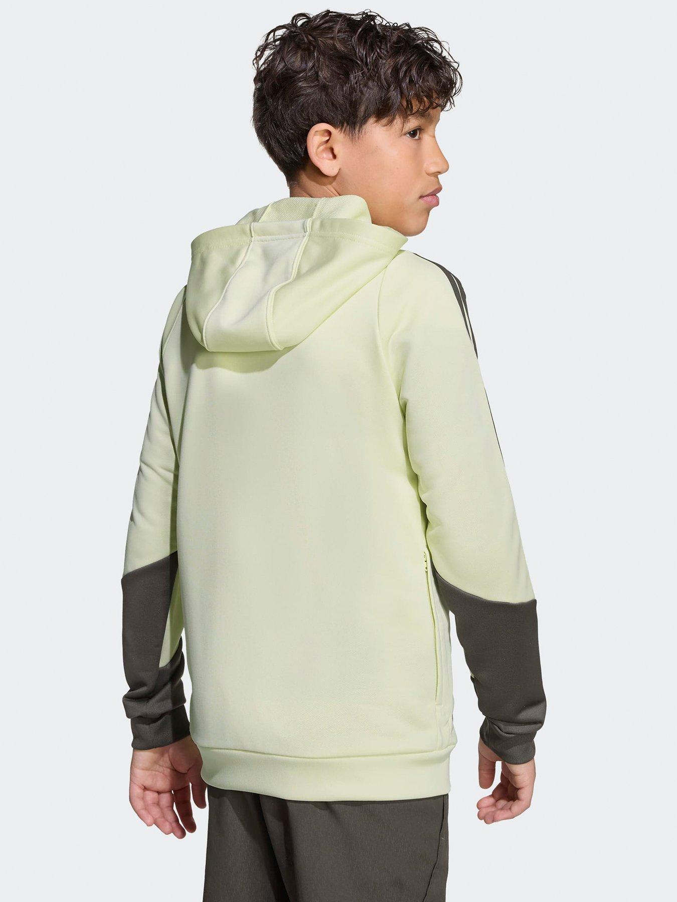 Image 2 of 6 of adidas Junior Real Madrid Training Hoodie - Lime
