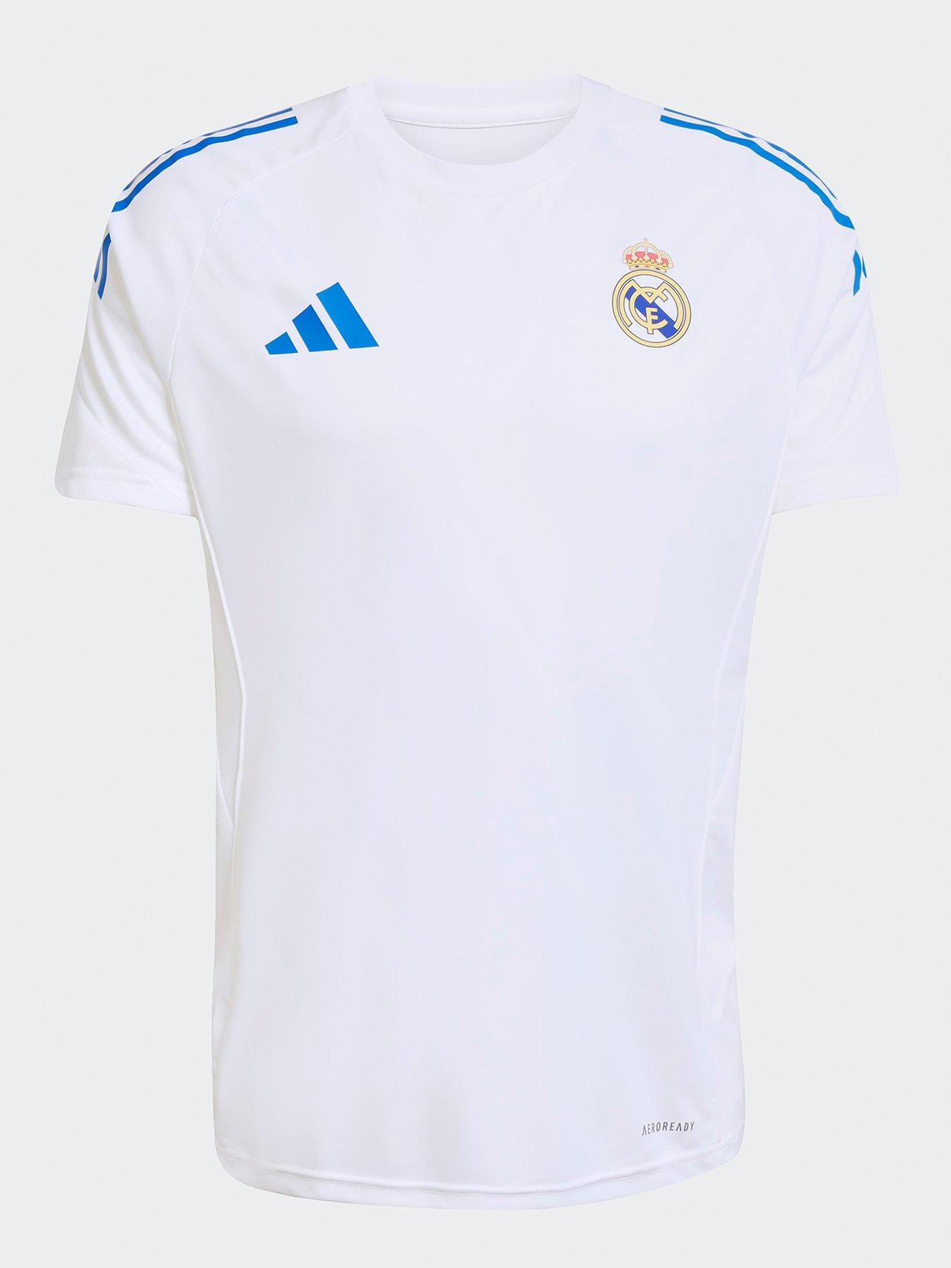 Image 1 of 2 of adidas Mens Real Madrid Eu Training Jersey - White
