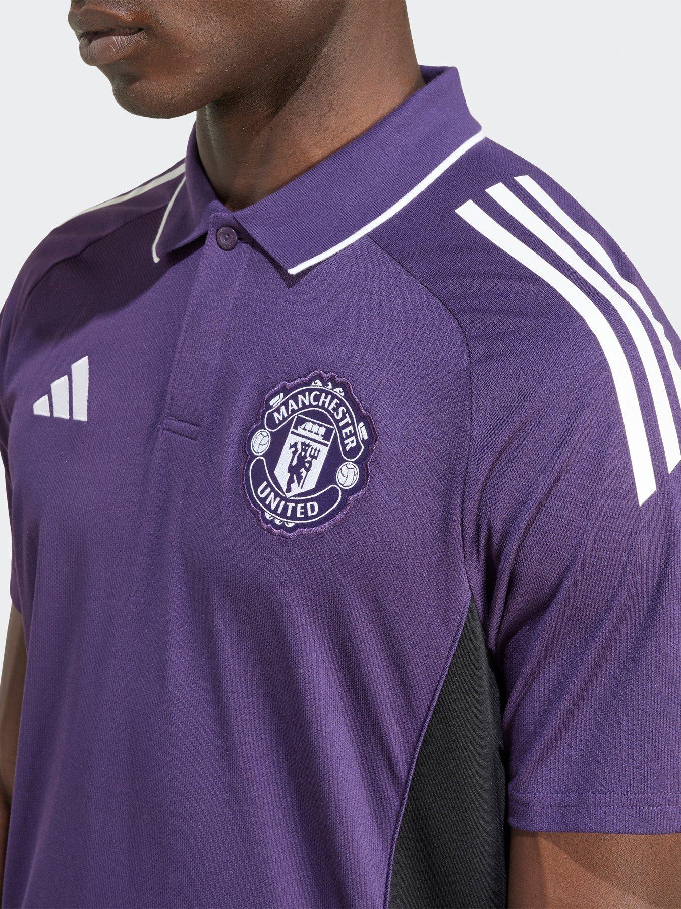 Image 3 of 4 of adidas Mens Manchester United Training Polo - Purple