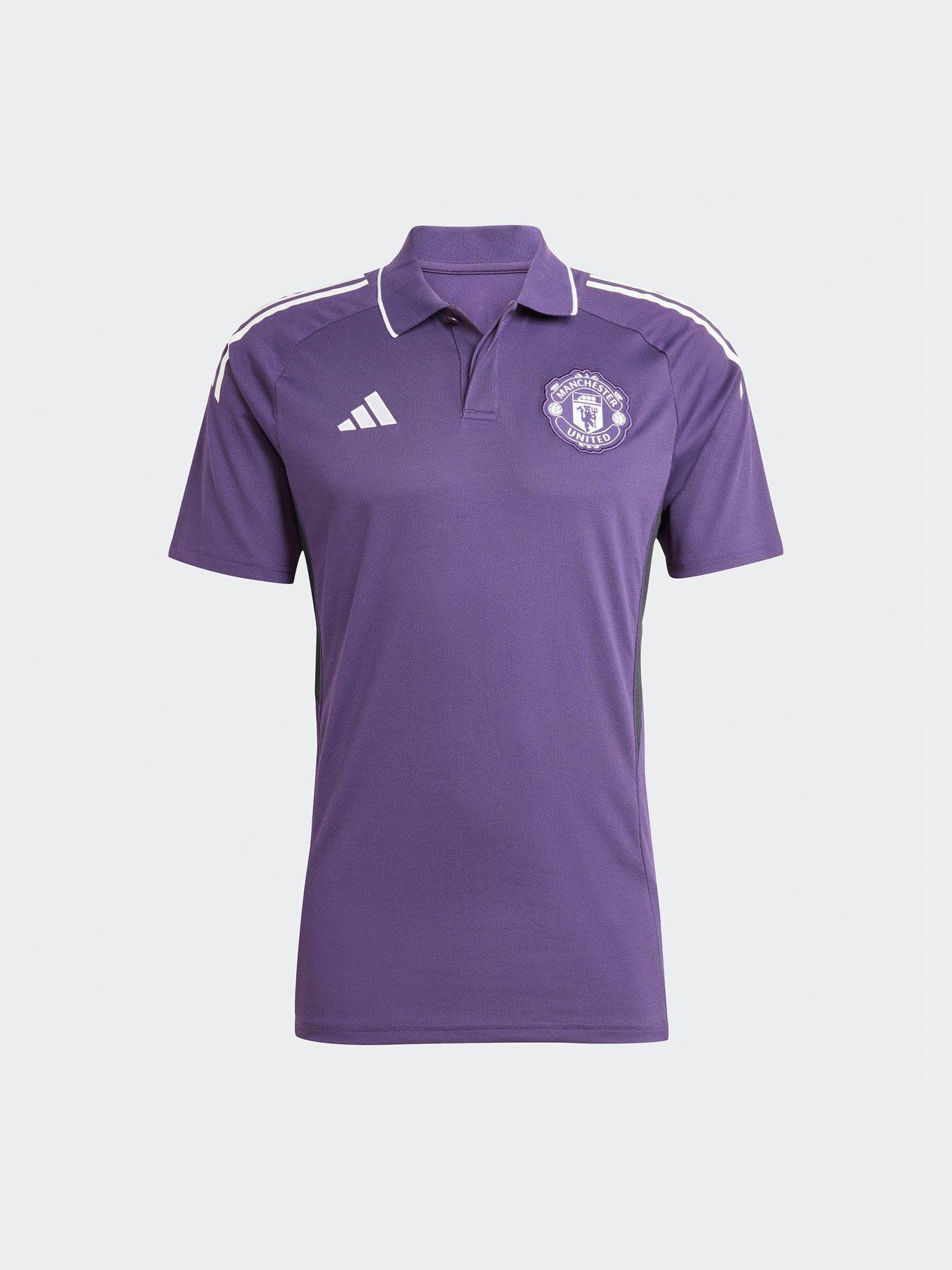 Image 4 of 4 of adidas Mens Manchester United Training Polo - Purple