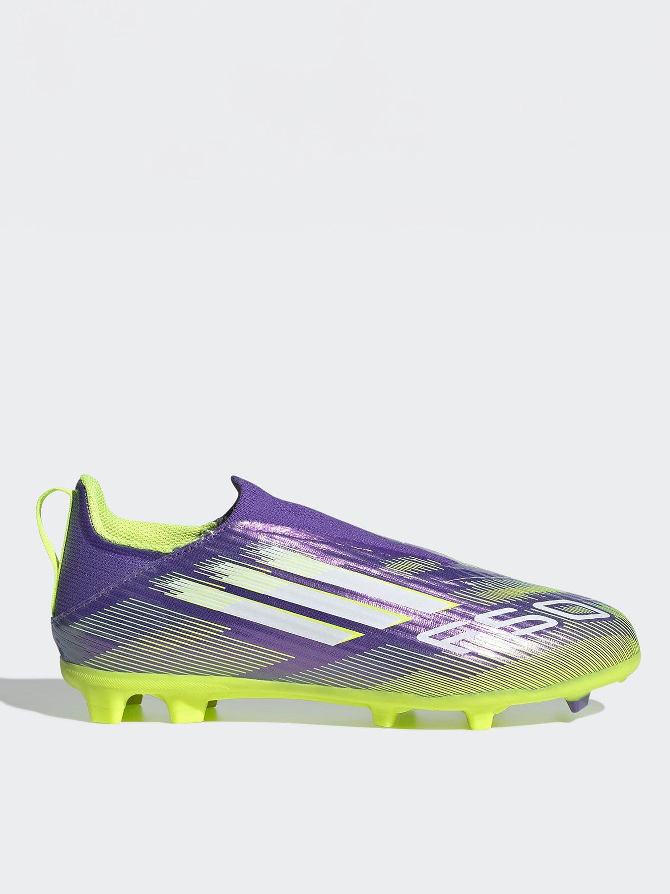 adidas Junior F50 League Laceless Firm Ground Football Boots - Purple