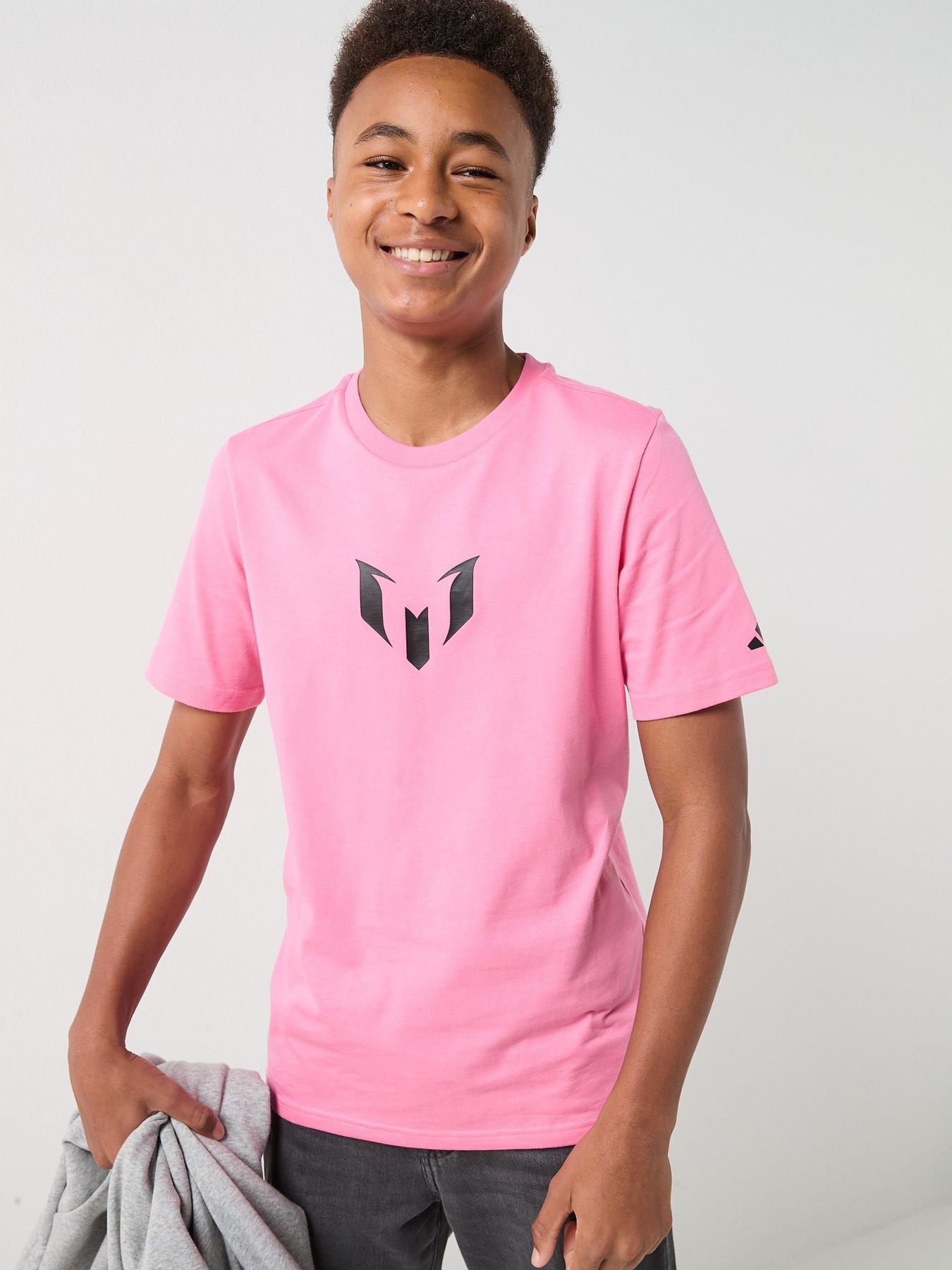 Image 2 of 6 of adidas Junior Messi Logo Te-Shirt - Pink