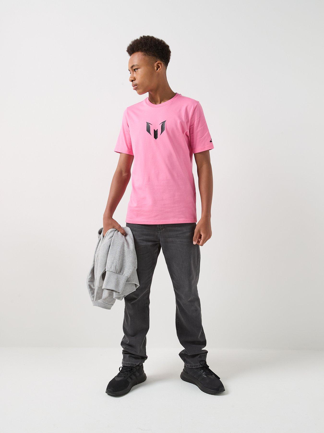 Image 3 of 6 of adidas Junior Messi Logo Te-Shirt - Pink