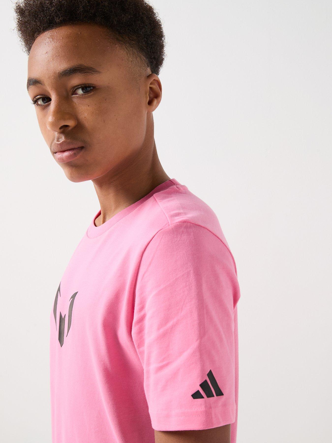 Image 4 of 6 of adidas Junior Messi Logo Te-Shirt - Pink