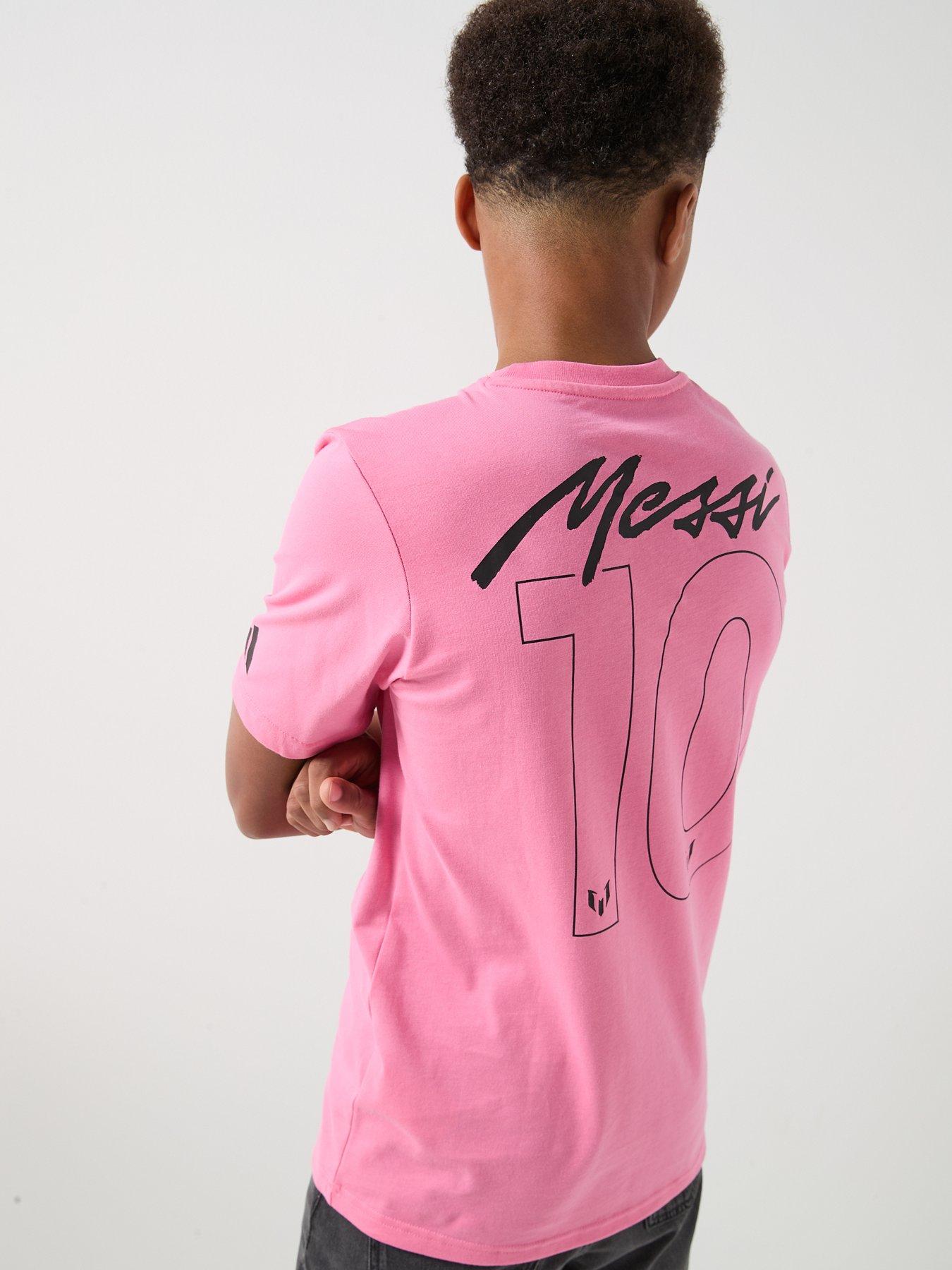 Image 5 of 6 of adidas Junior Messi Logo Te-Shirt - Pink