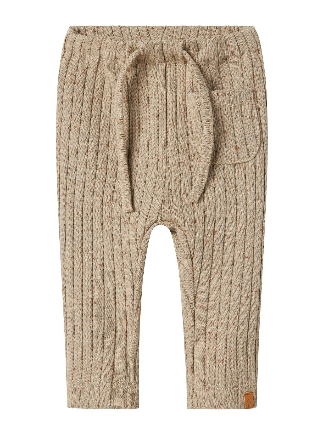 Lil Atelier Baby Boys Marl Leggings - Brown