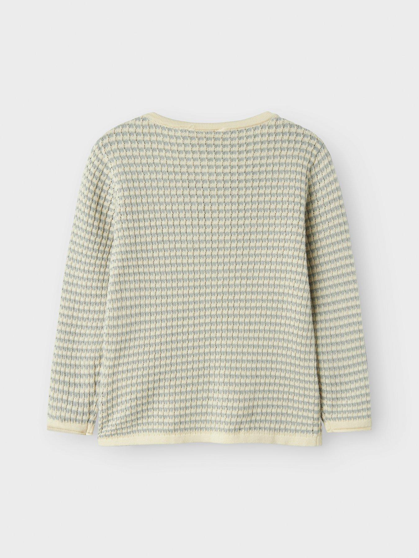 Image 3 of 3 of Lil Atelier Mini Boys Textured Knitted Jumper - Grey