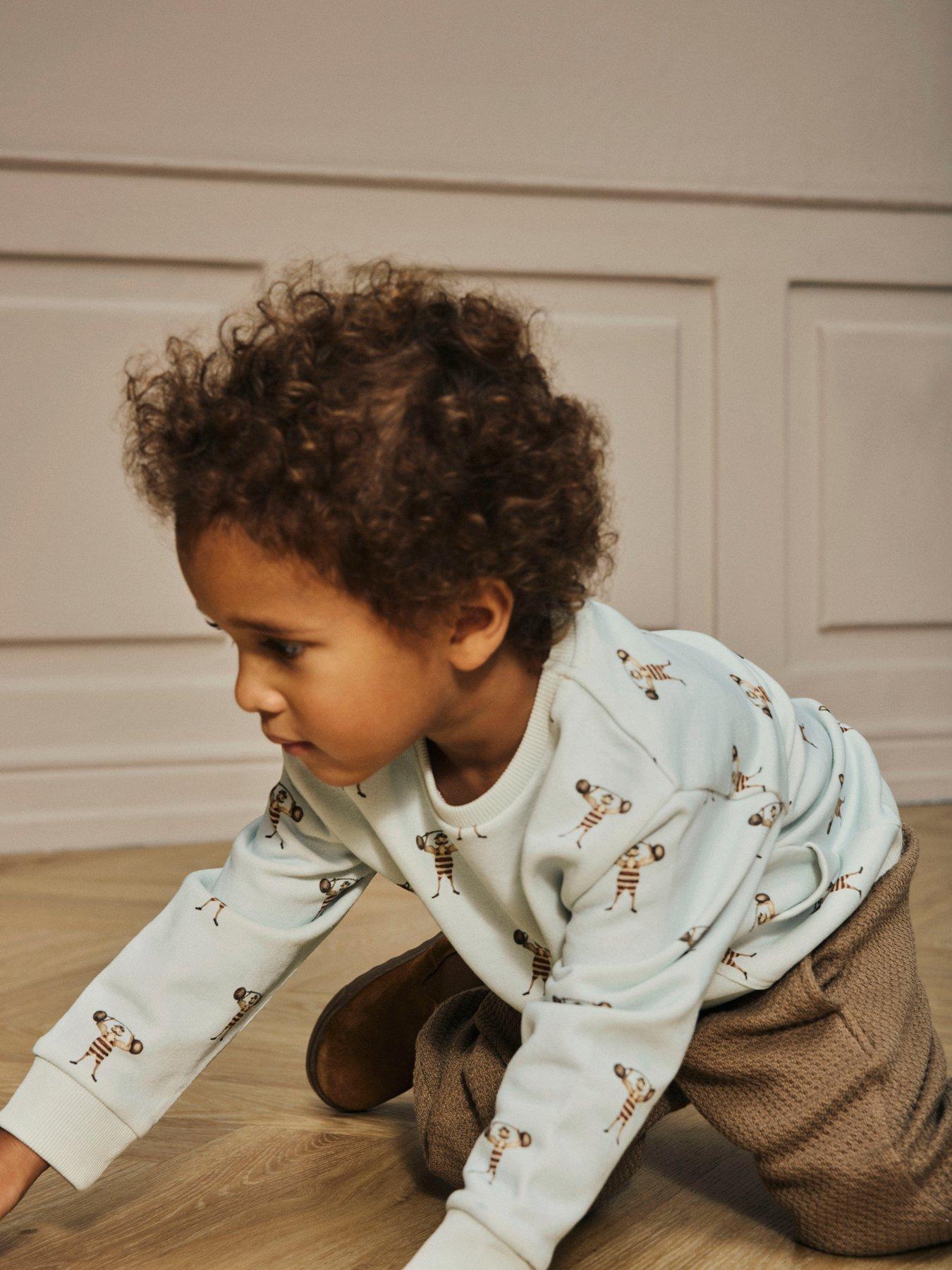 Lil Atelier Mini Boys Strong Man Sweat - Cream