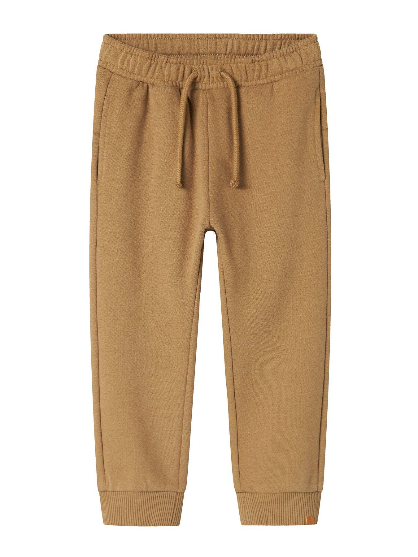 Lil Atelier Mini Boys Co-Ord Joggers - Brown