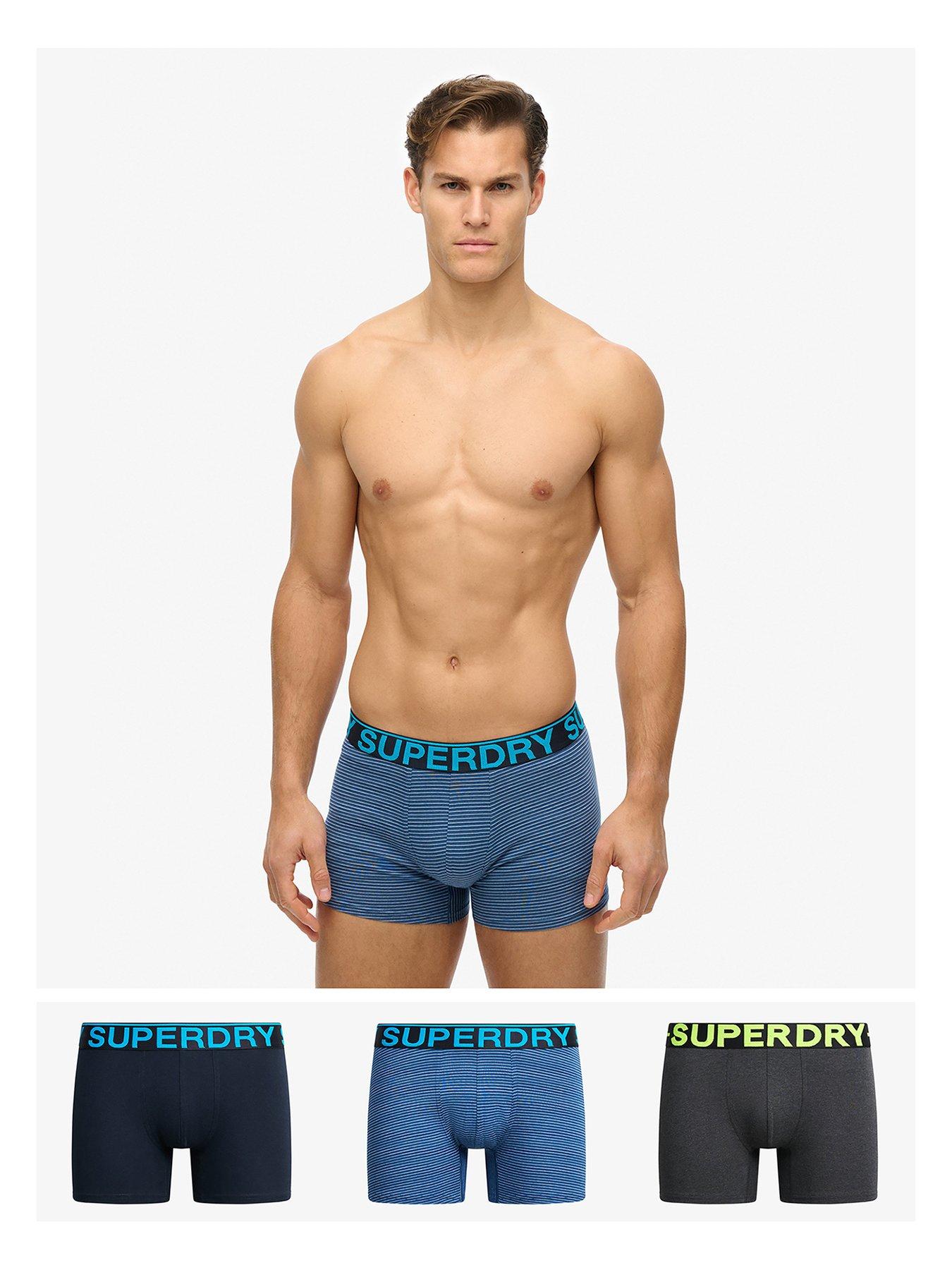 Image 1 of 3 of Superdry Superdry 3 Pack Boxers- Navy