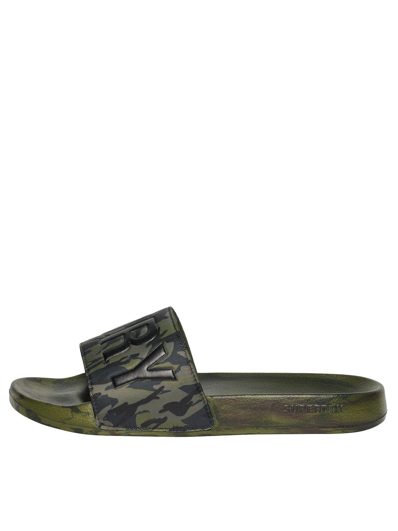 undefined Superdry Core Camo Pool Sliders- Khaki