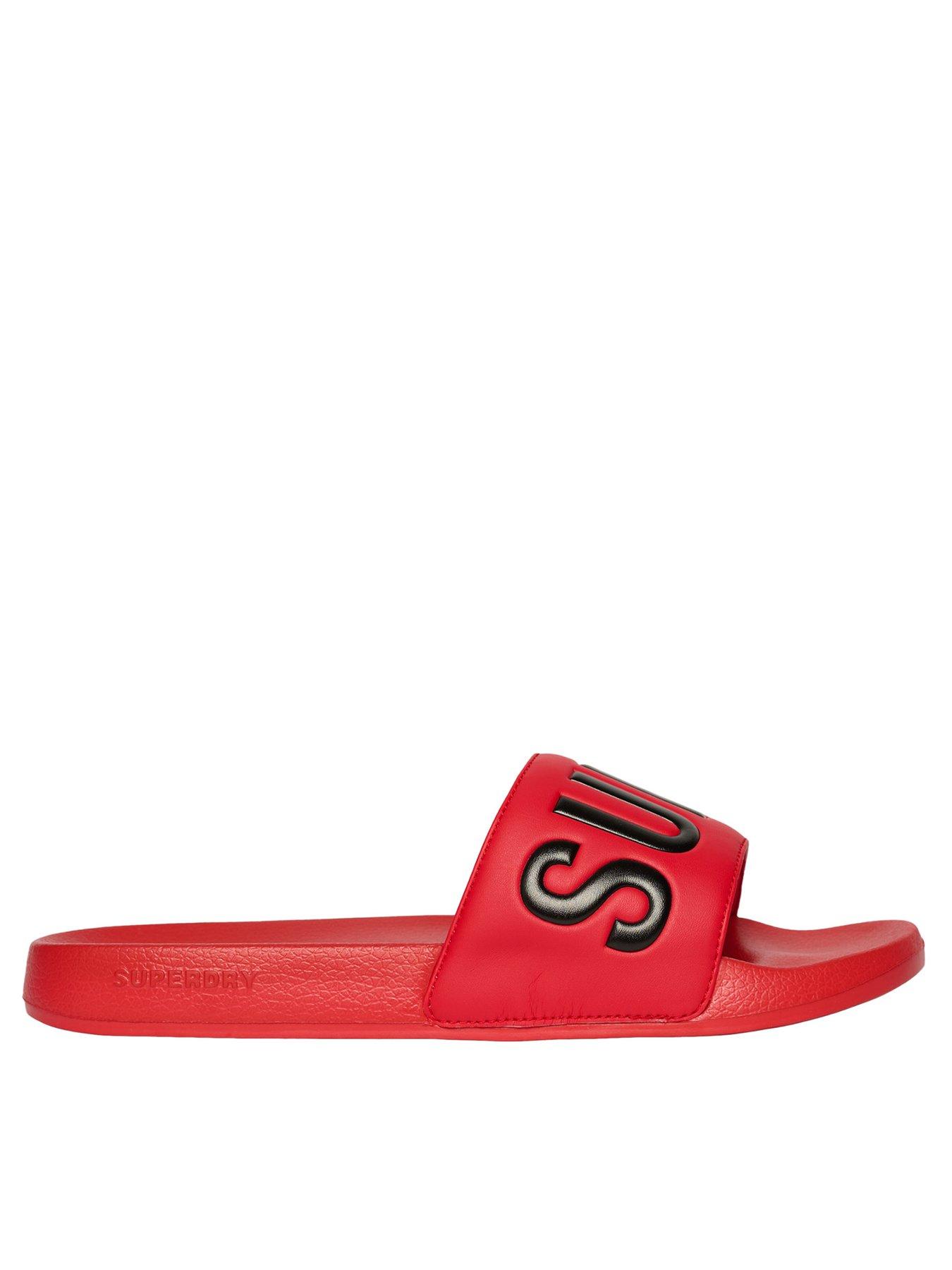 undefined Superdry Core Graphic Pool Sliders- Red
